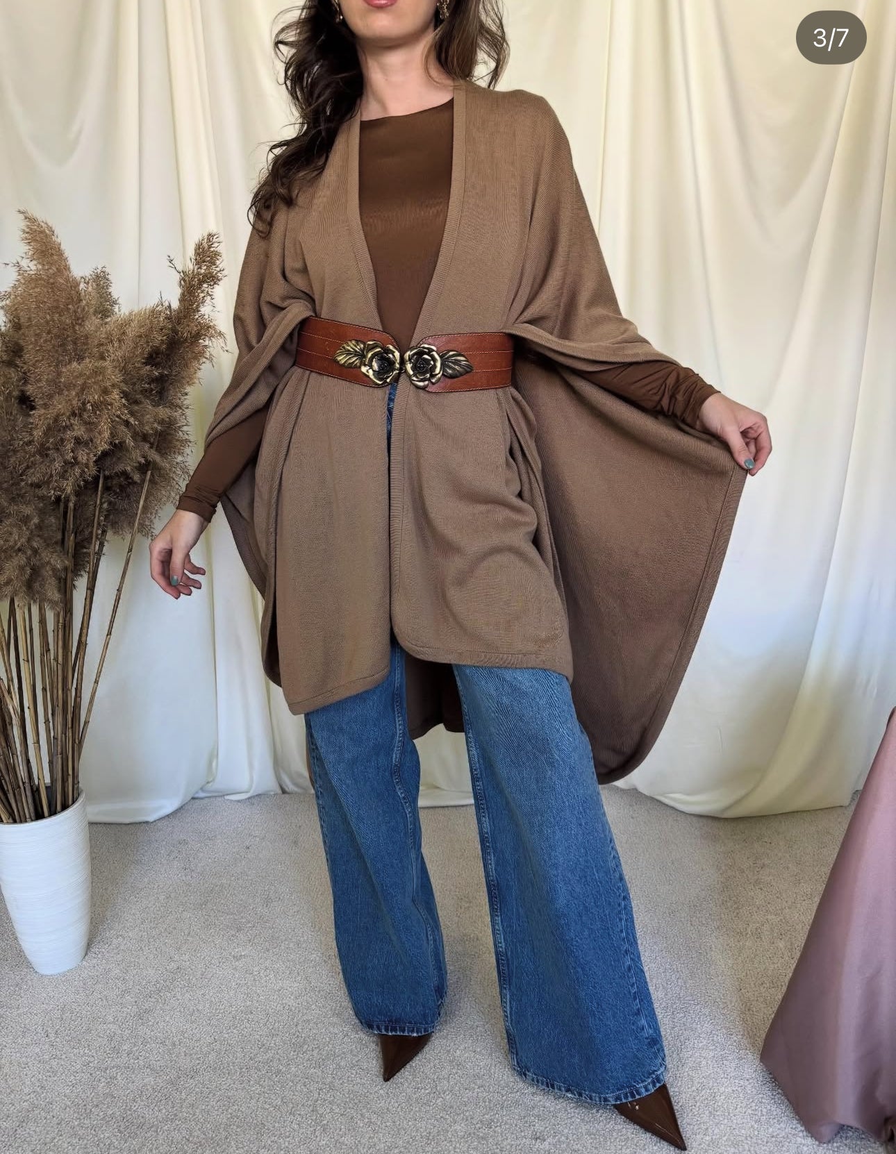 Poncho vintage din lână pură( mărime universală)