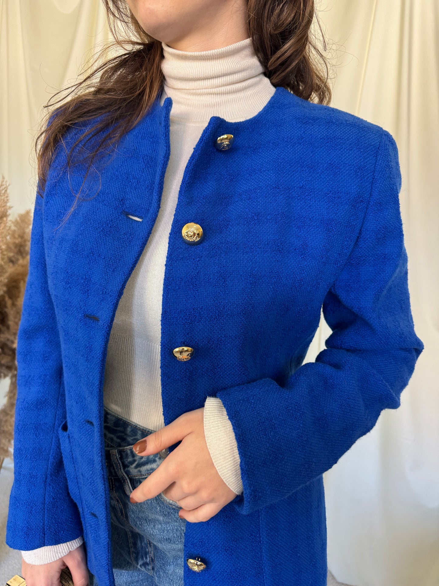 Piesa vintage VALENTINO de colecție, stofă din lână (Mărimea S)