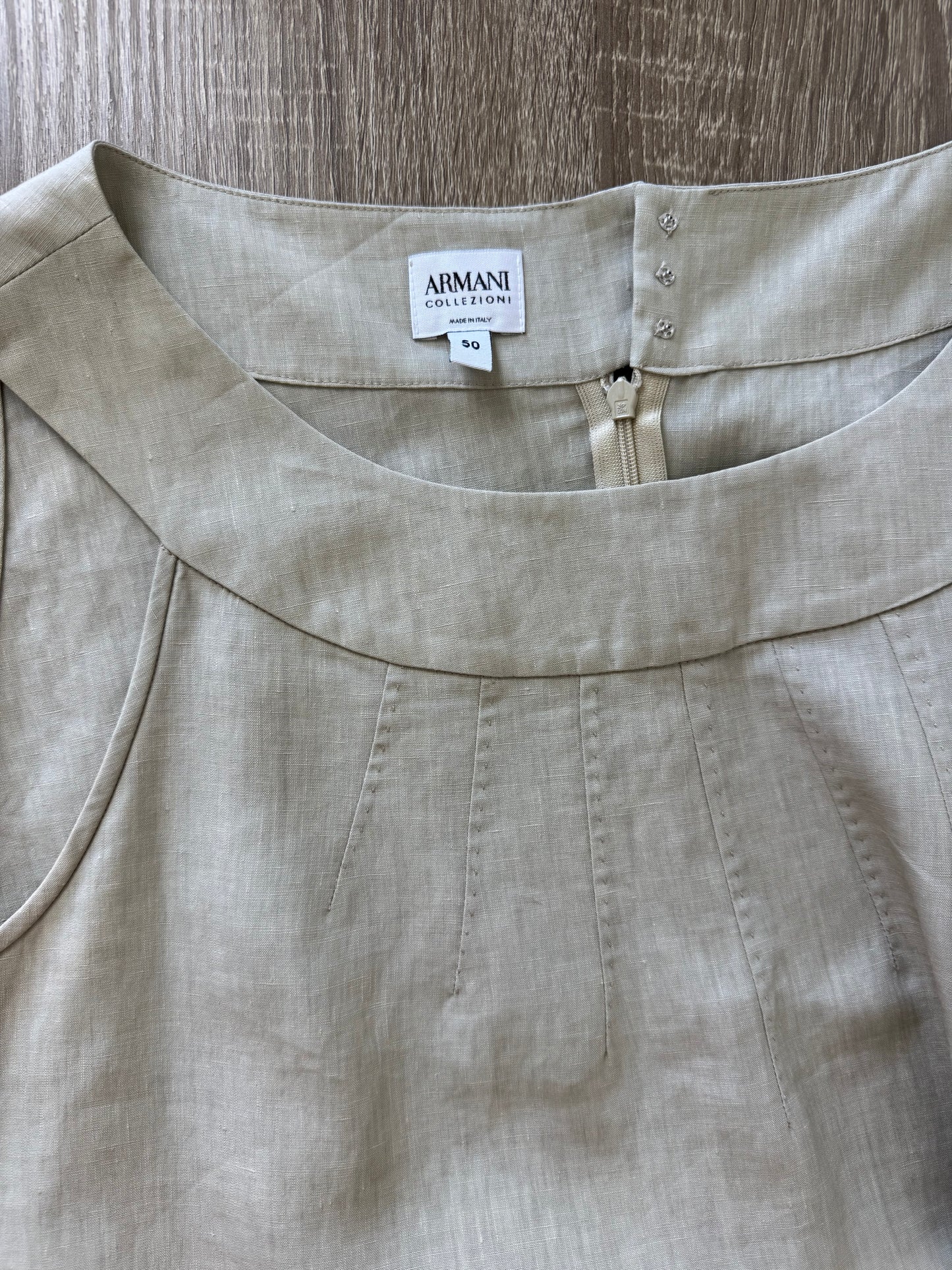 Rochie luxury ARMANI de vară din 100% in (Mărimea L/XL ) -108 bust