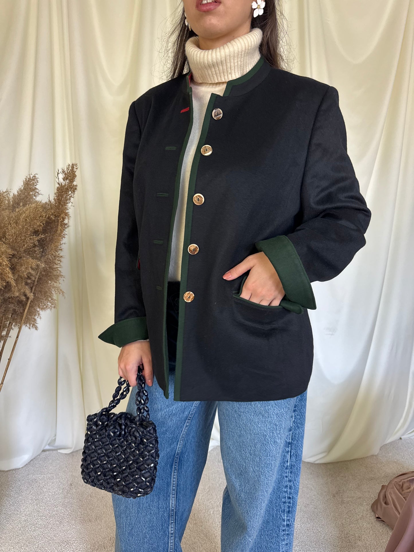 Sacou-jacheta de brand premium din  100% cașmir( mărimea L)