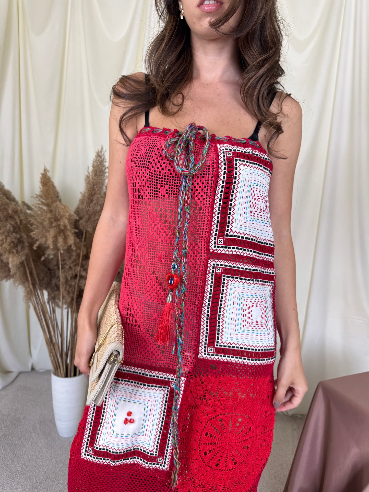 Piesă HANDMADE versatila de vară realizată manual, croset din bumbac, talie ajustabilă ( mărimea M-M/L)