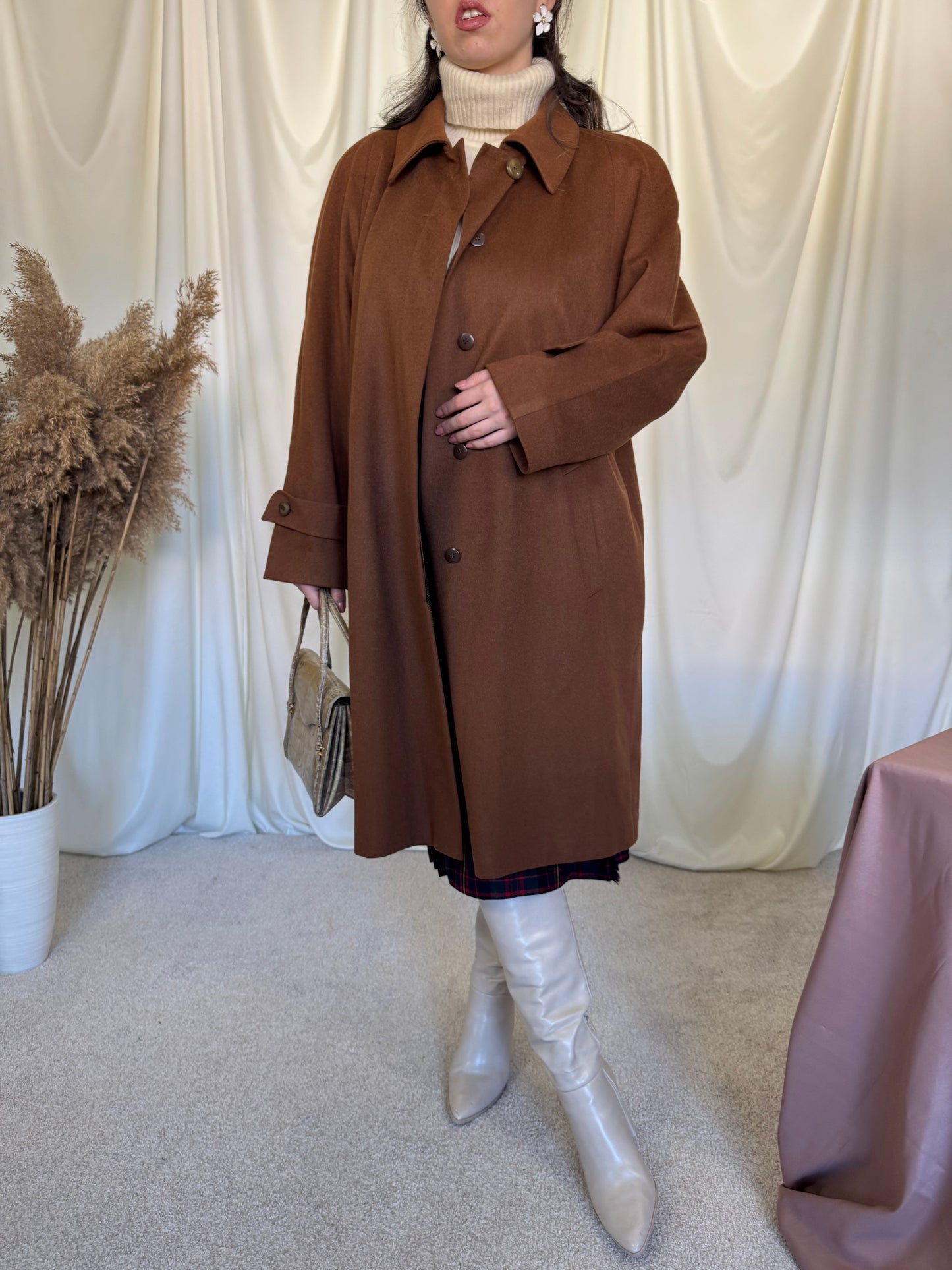 Palton vintage de lux din 100% cașmir( mărimea L)