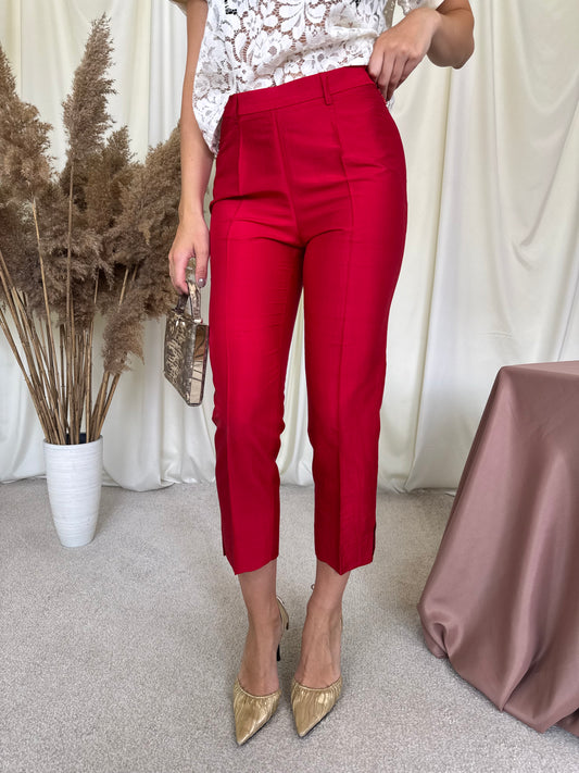 Pantaloni luxury PESERICO din 100% mătase naturăla cu talie medie ( mărimea XS)