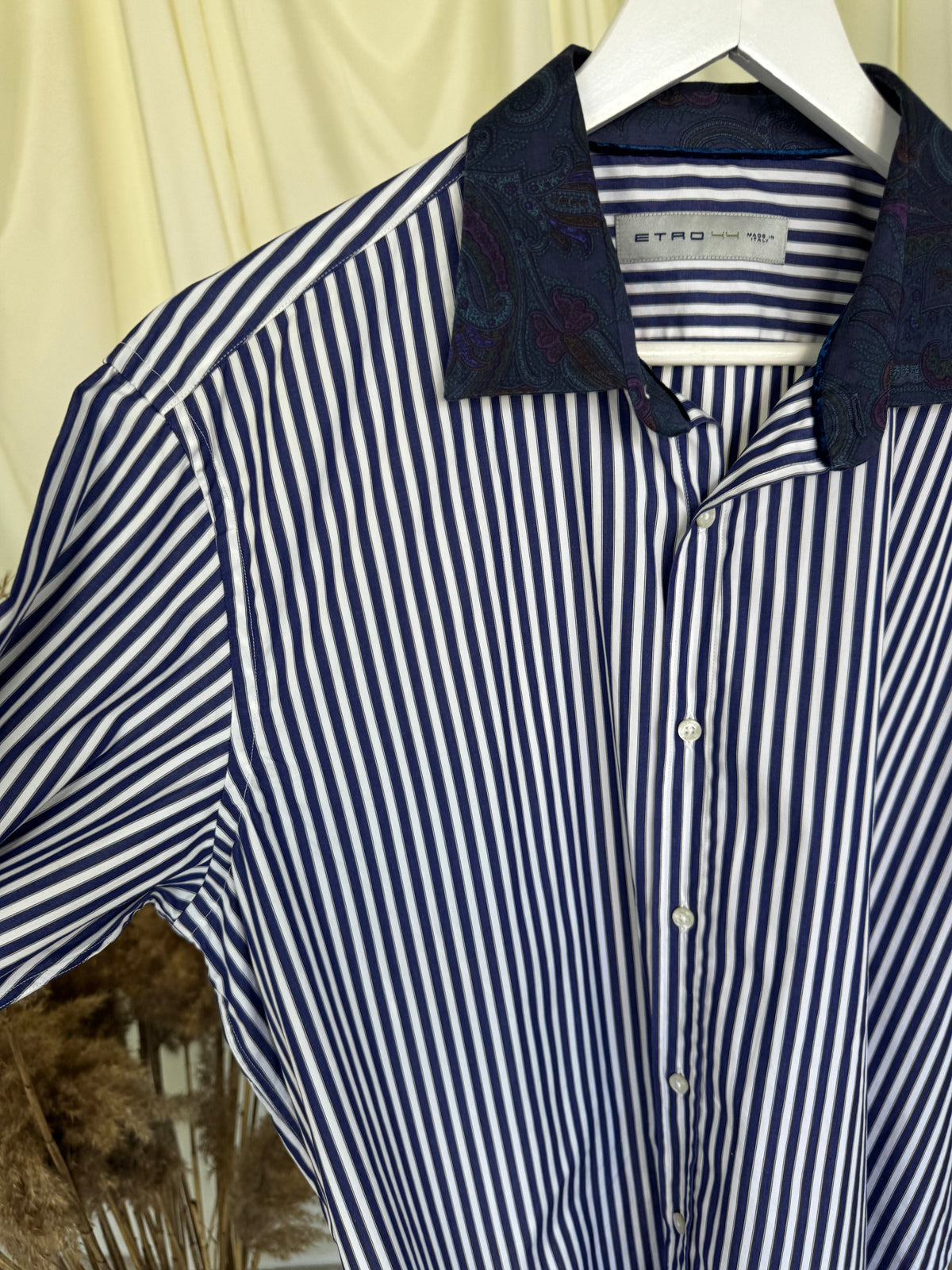 Cămașă luxury ETRO din bumbac cu print paisley specific brandului ( mărimea XL) - bărbați