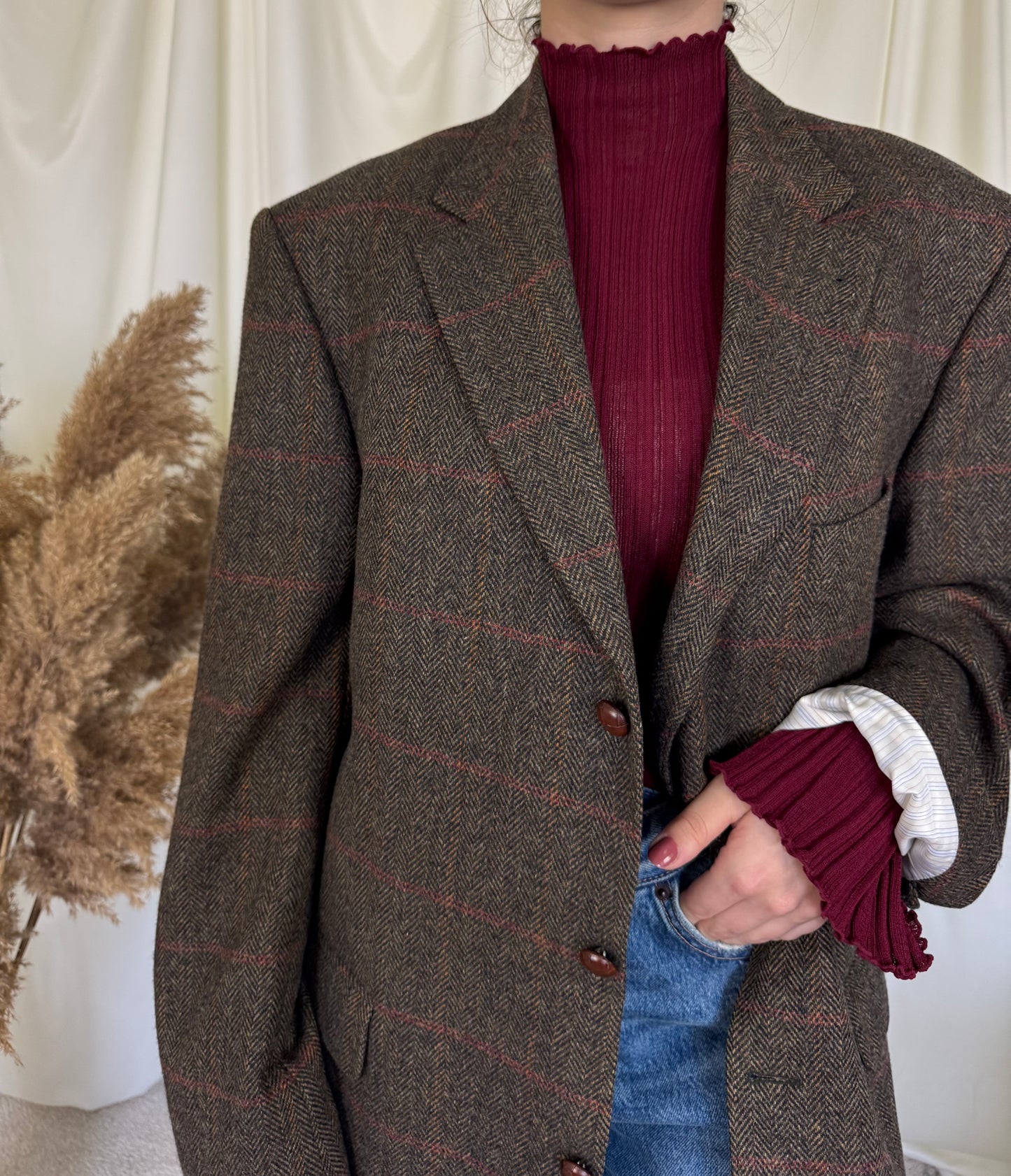 Sacou premium BURBERRY 100% lână mărimea XL