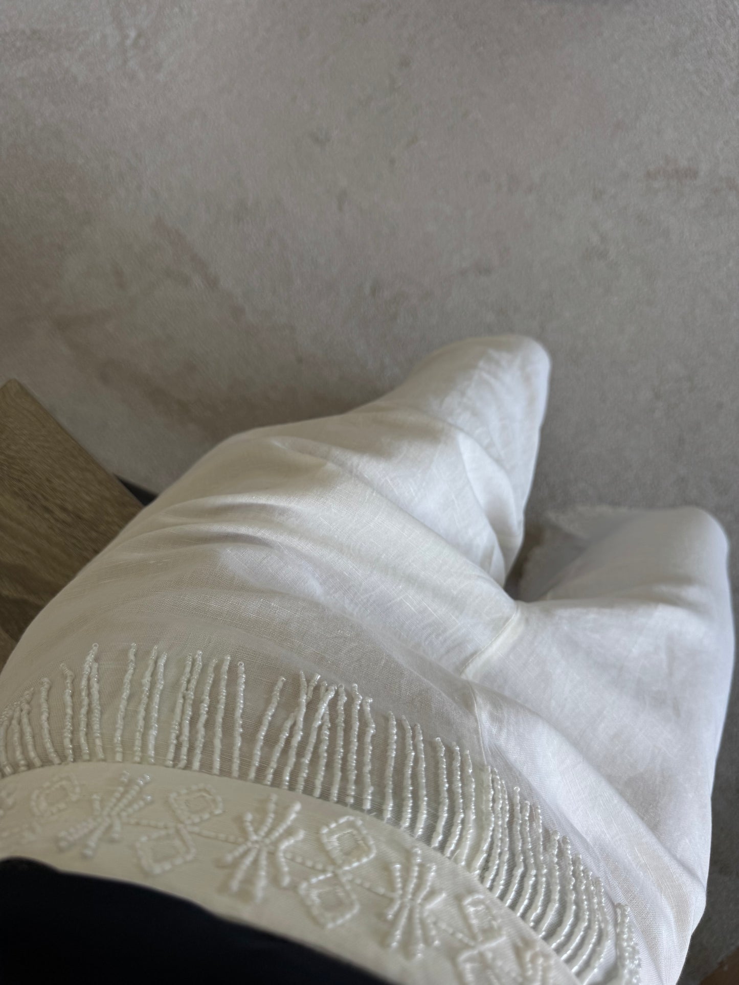 Pantaloni TWINSET din 100% in cu mărgele și aplicații ( mărimea L)