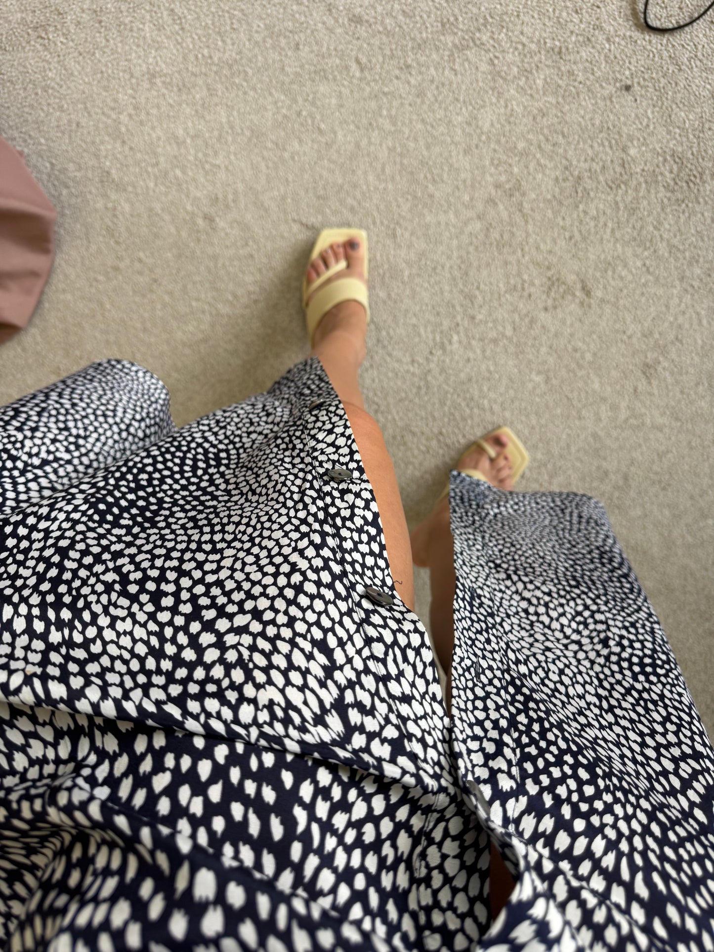Rochie maxi premium Madeleine din mătase și bumbac cu print și talie elastică ( mărimea L)