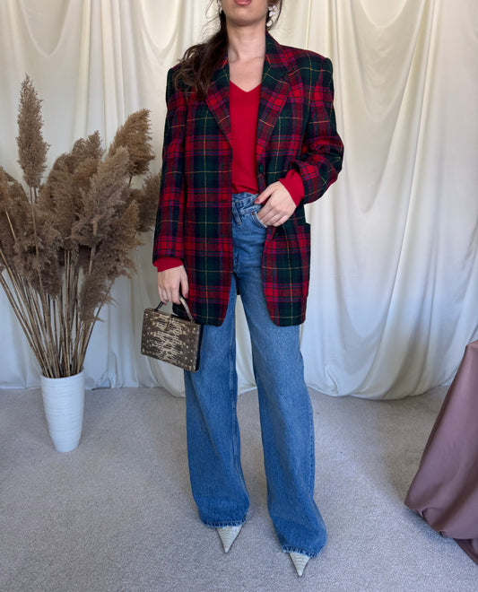 Sacou vintage din stofă 100% lana( mărimea L)