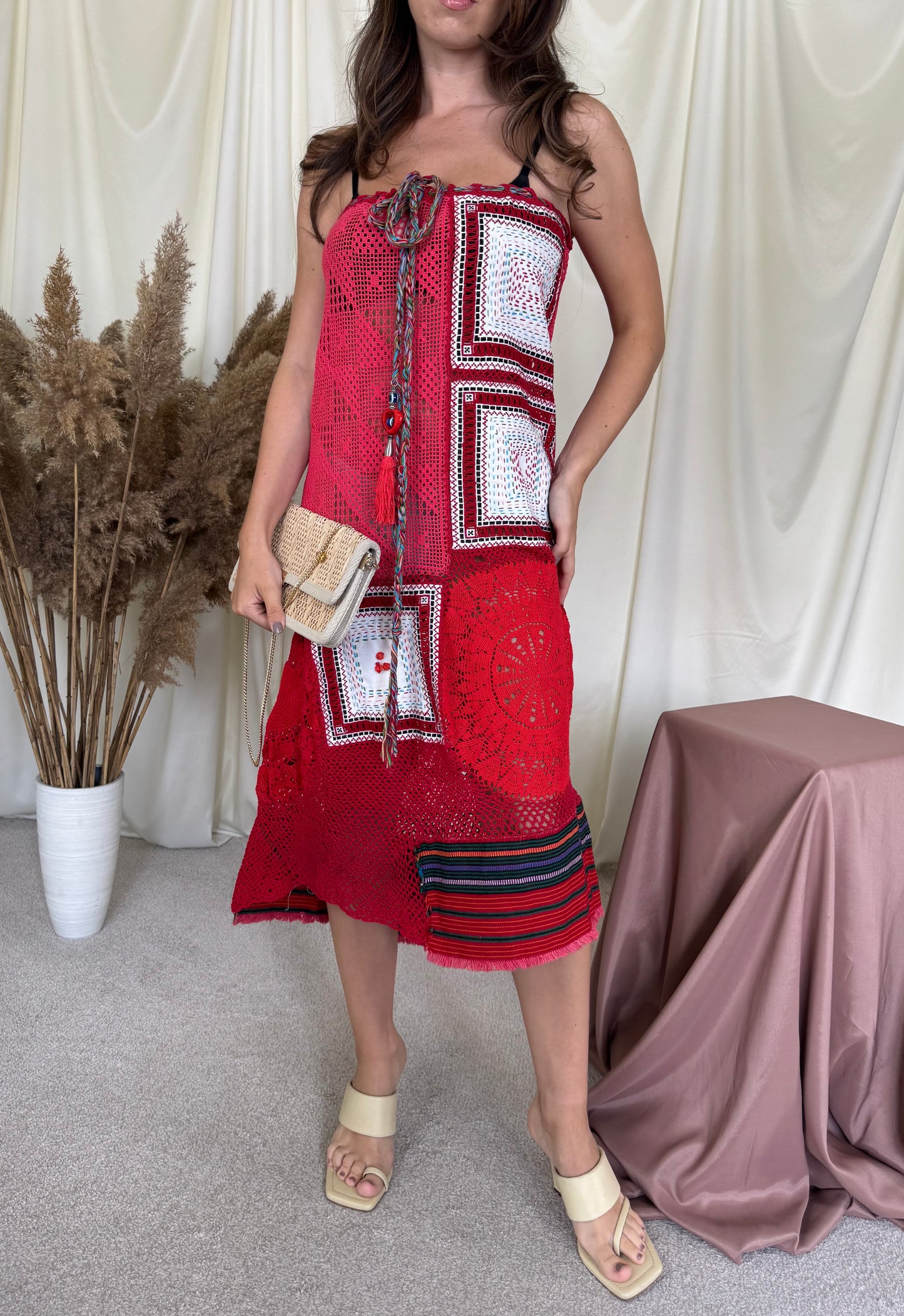 Piesă HANDMADE versatila de vară realizată manual, croset din bumbac, talie ajustabilă ( mărimea M-M/L)