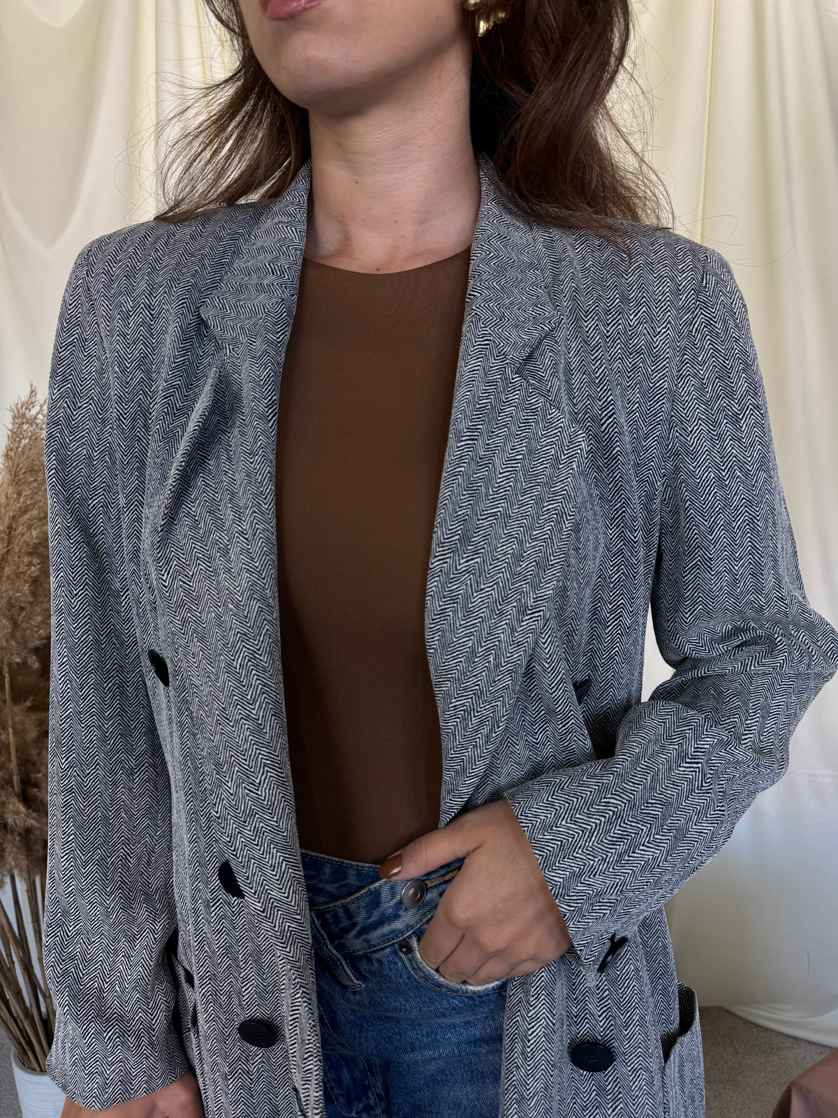 Sacou luxury Armani din vascoza și acetat ( Mărimea M/L )