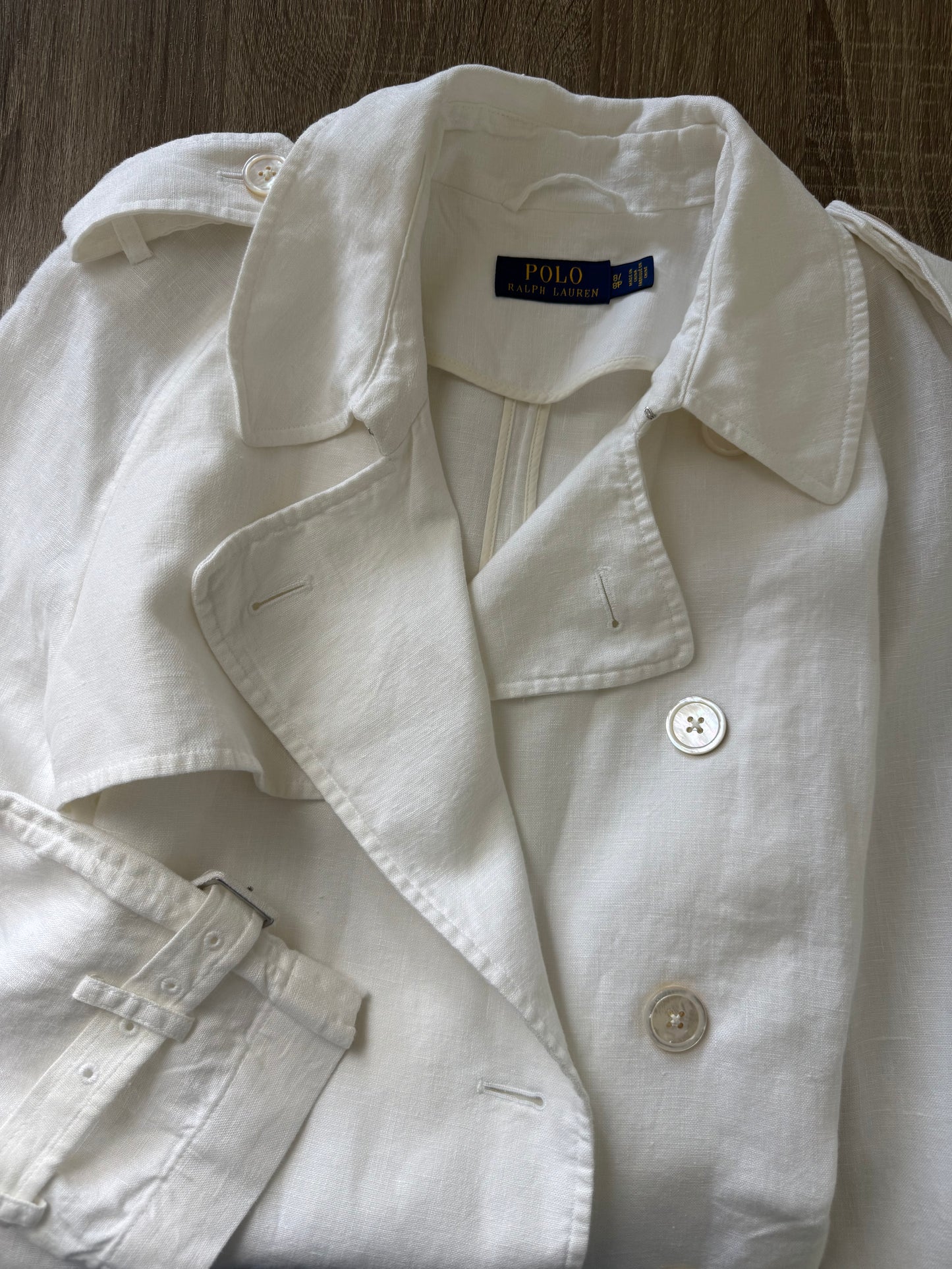 Jachetă RALPH LAUREN din 100% in cu cordon pentru ajustare taliei 
(Mărimea M/L)