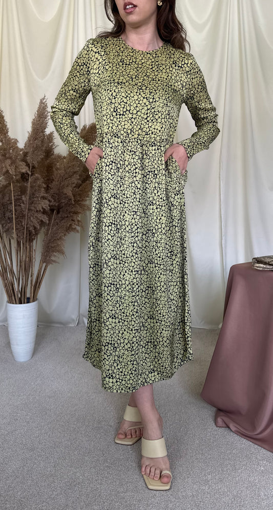 Rochie cu print SAMSOE SAMSOE din 100% vascoza 
(Mărimea S)