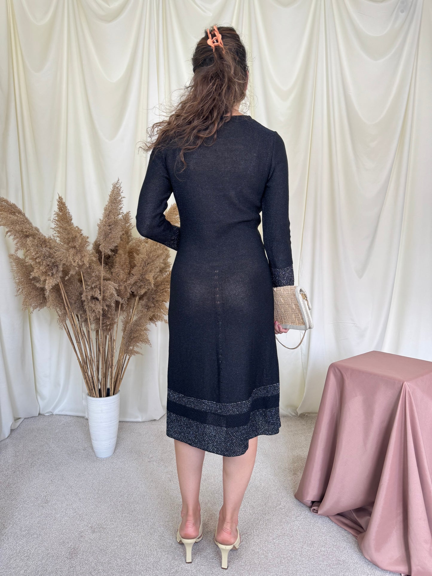 Rochie vintage MISSONI din croșet cu broderie superbă ( mărimea S-M)