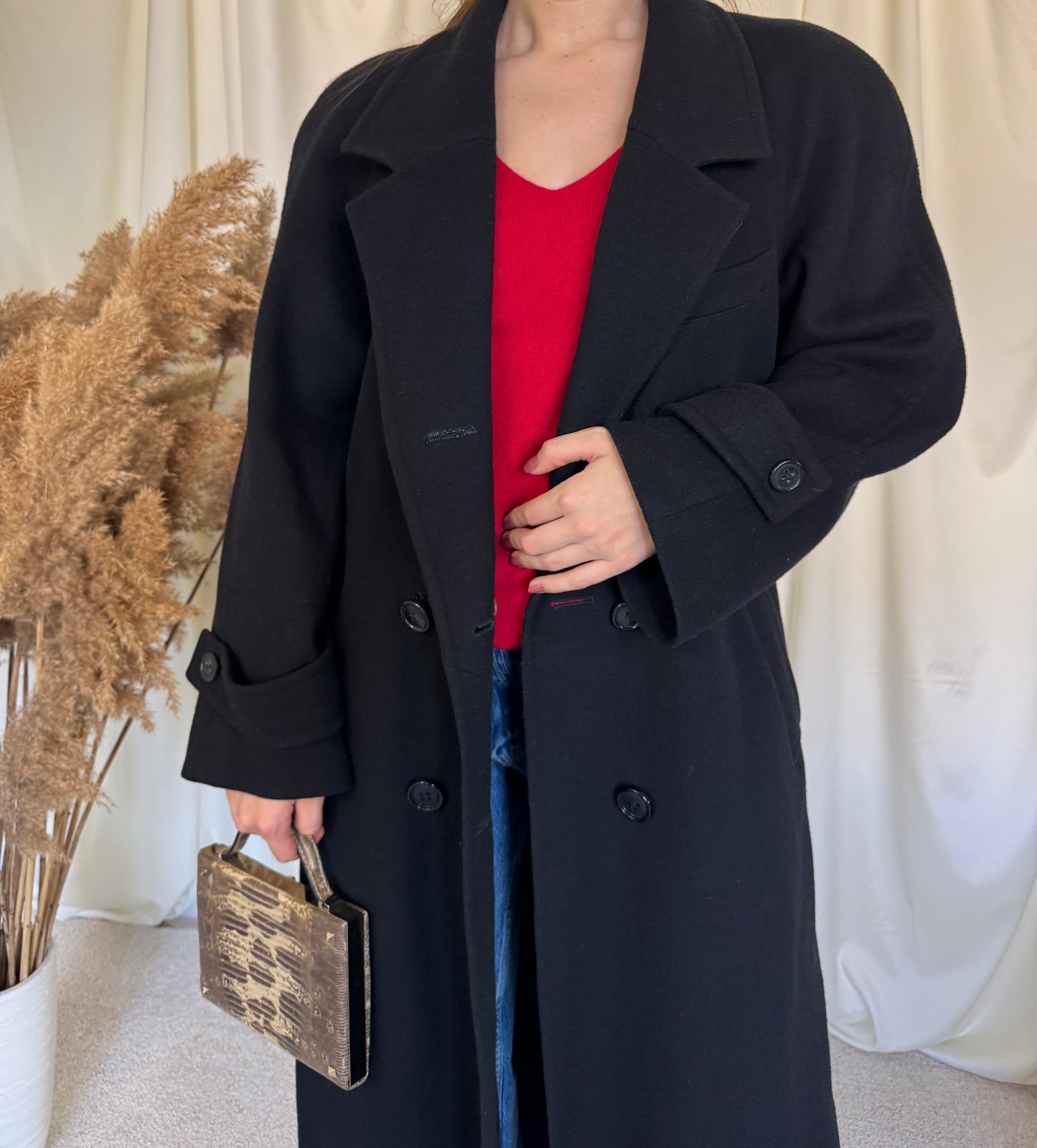 Palton vintage superb din 100% lana, fit oversized ( mărimea L)