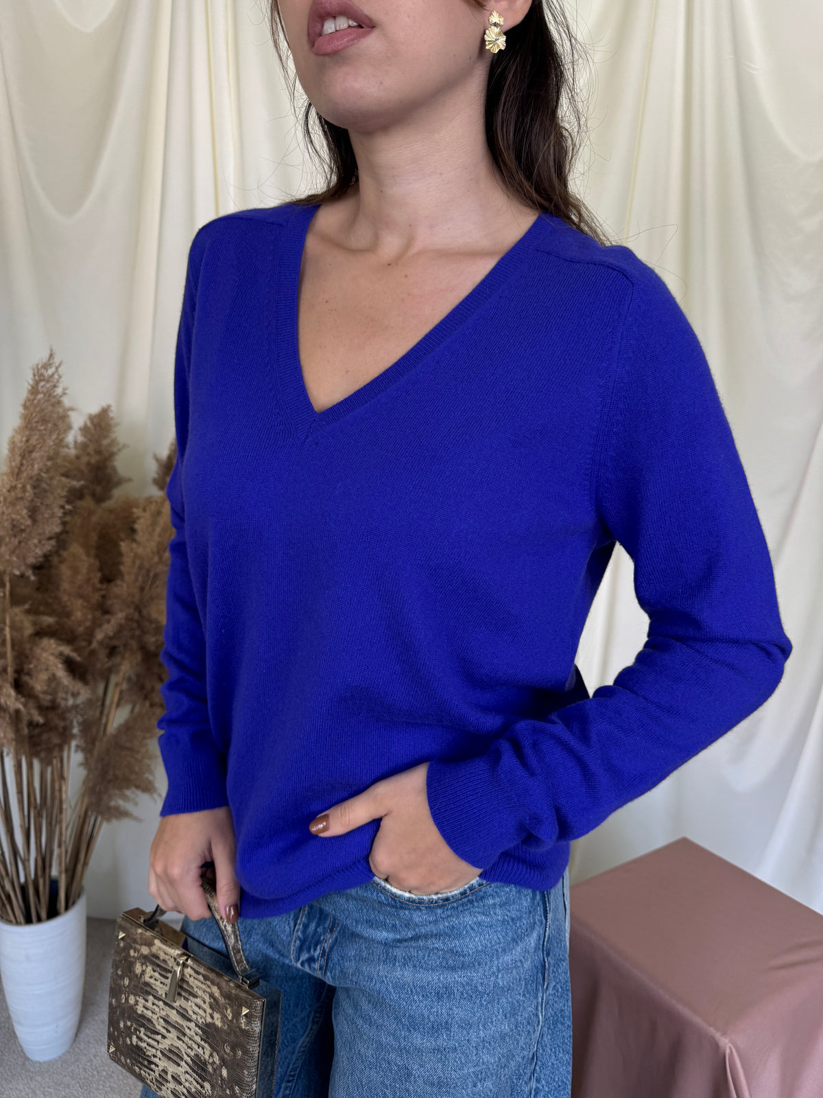 Pulover premium ERIC BOMPARD din 100% cașmir ( mărimea L)