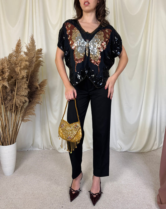 Piesă vintage anii 70, 100% mătase naturală