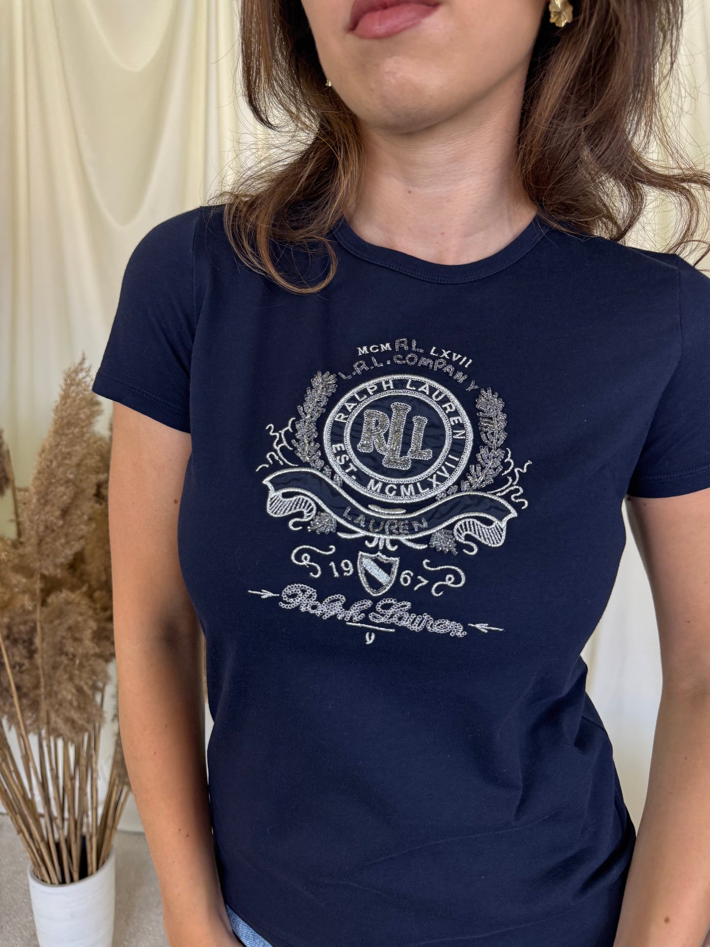 Tricou Ralph Lauren din bumbac cu logo 
(Mărimea XS)