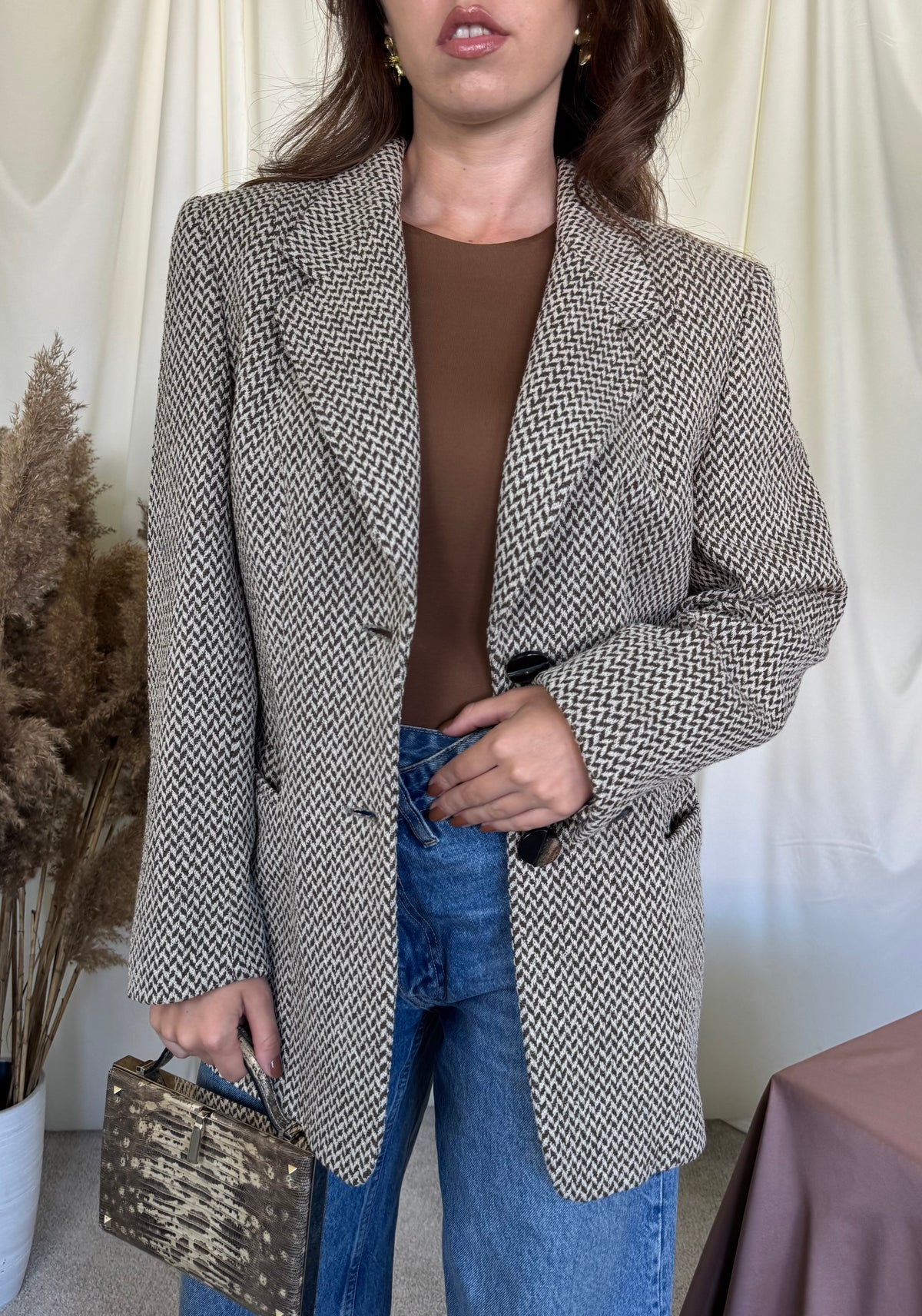 Sacou luxury ESCADA din stofă premium de lână, țesătură mai groasă ( mărimea L)