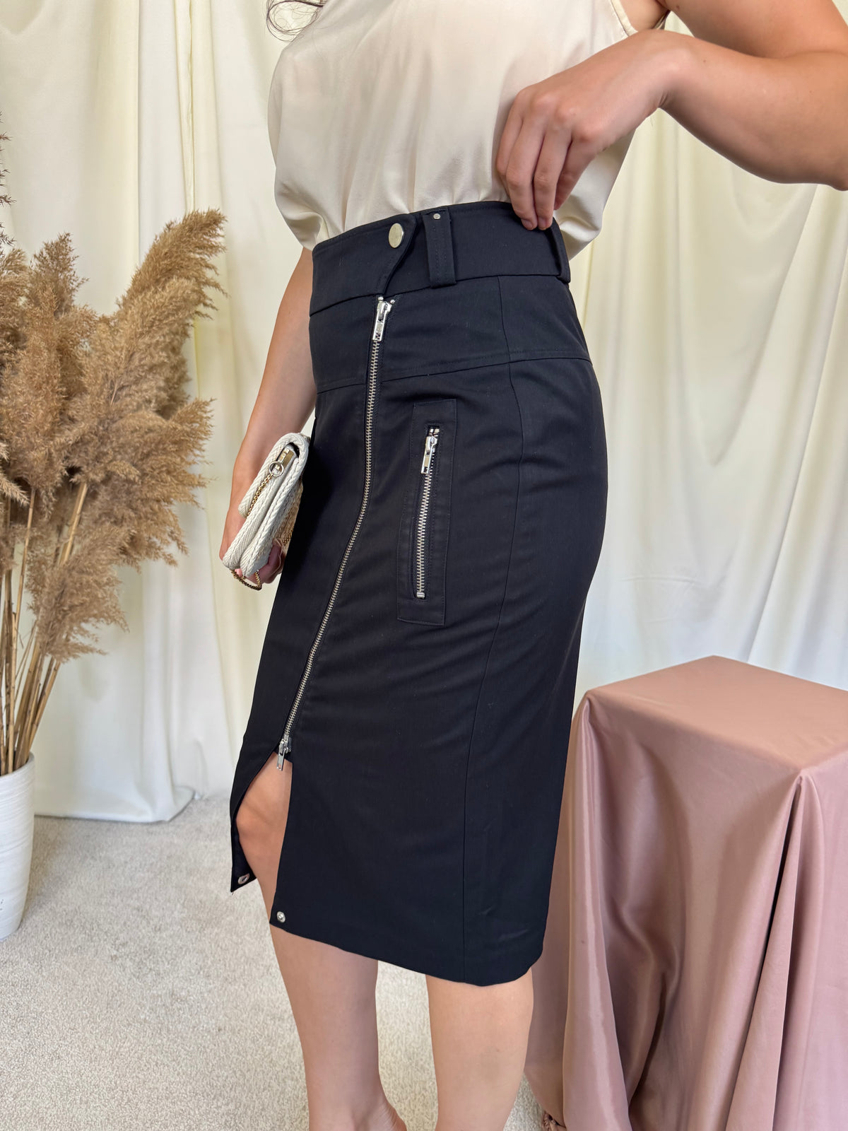 Fusta premium Jean Paul Gaultier cu talie super înaltă ( mărimea S/M)