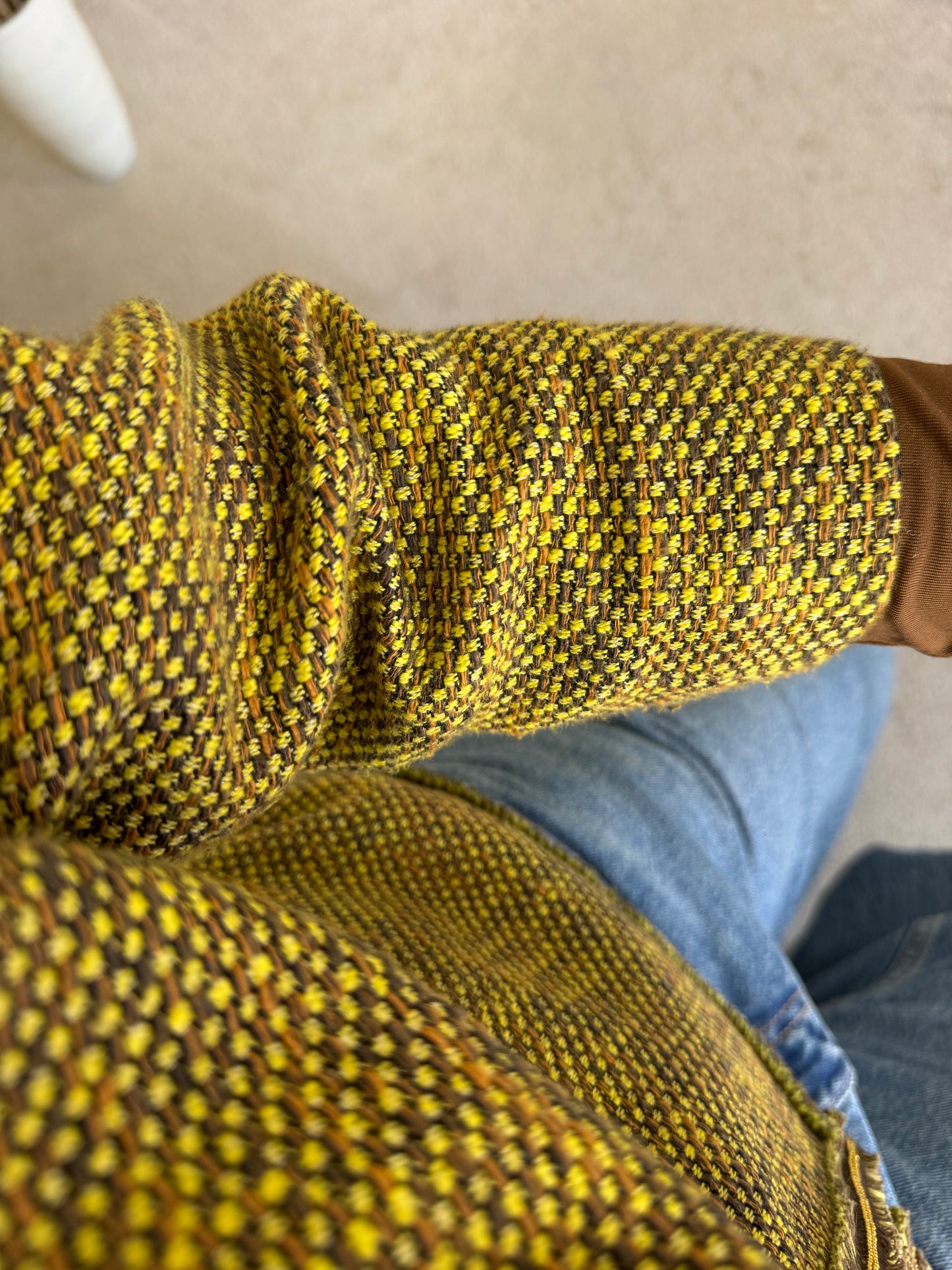 Jacheta Valentino din tweed, interior cu print ( mărimea S)