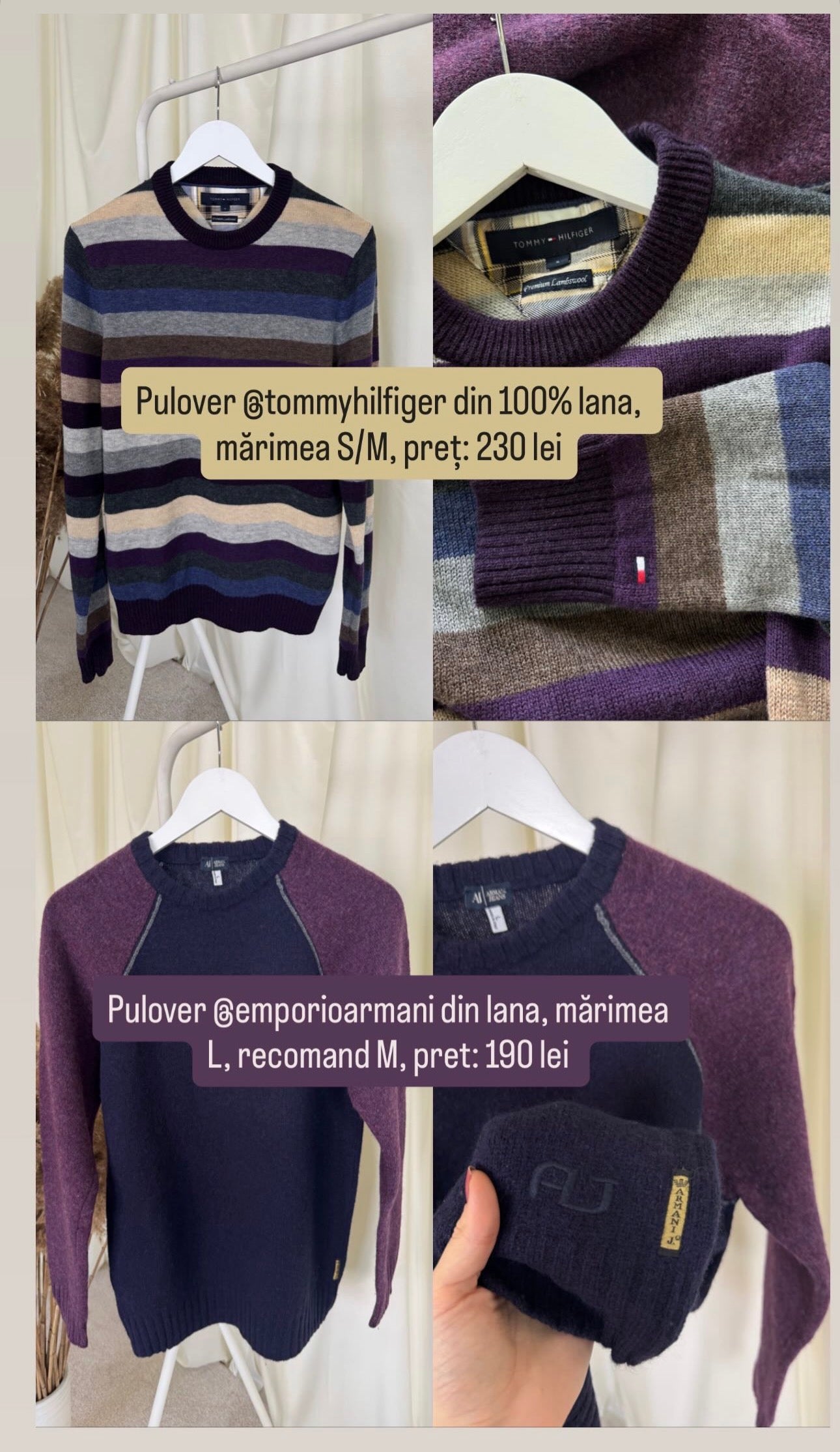 Pentru EL. Armani, TOMMY, BOSS( s/m)