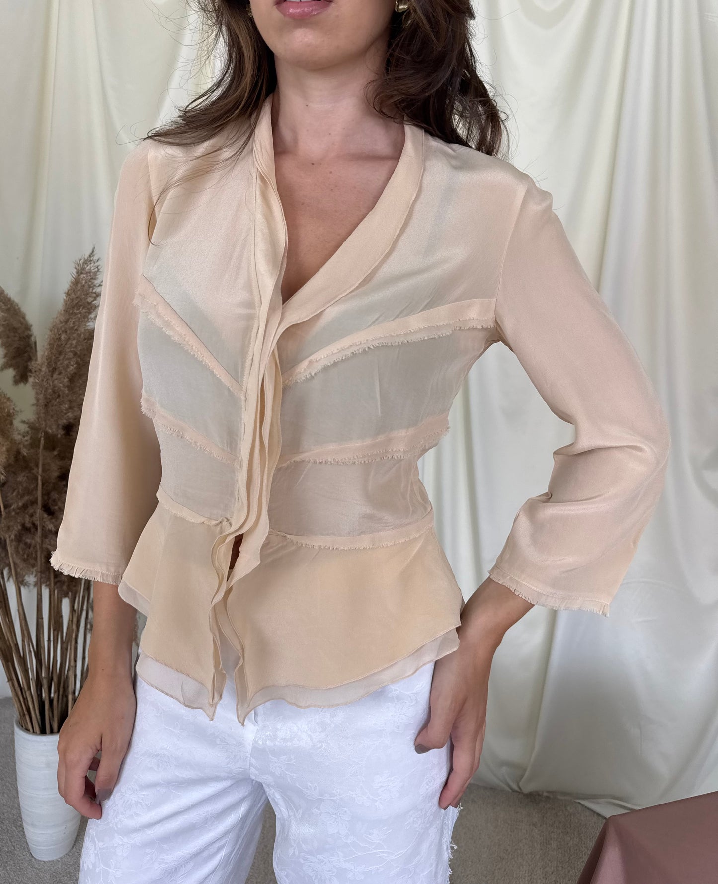 Cămașă Max Mara din mătase pură, extrem de finuță și elegantă ( mărimea S)