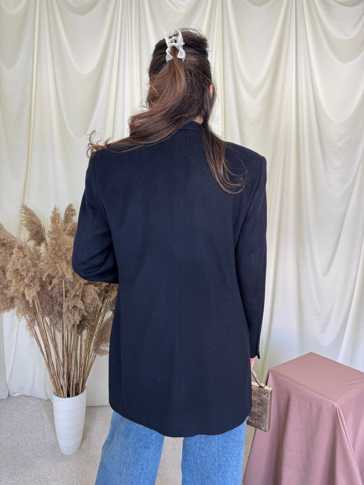 Sacou vintage din 100% cașmir la rând dublu de nasturi ( mărimea M/L)