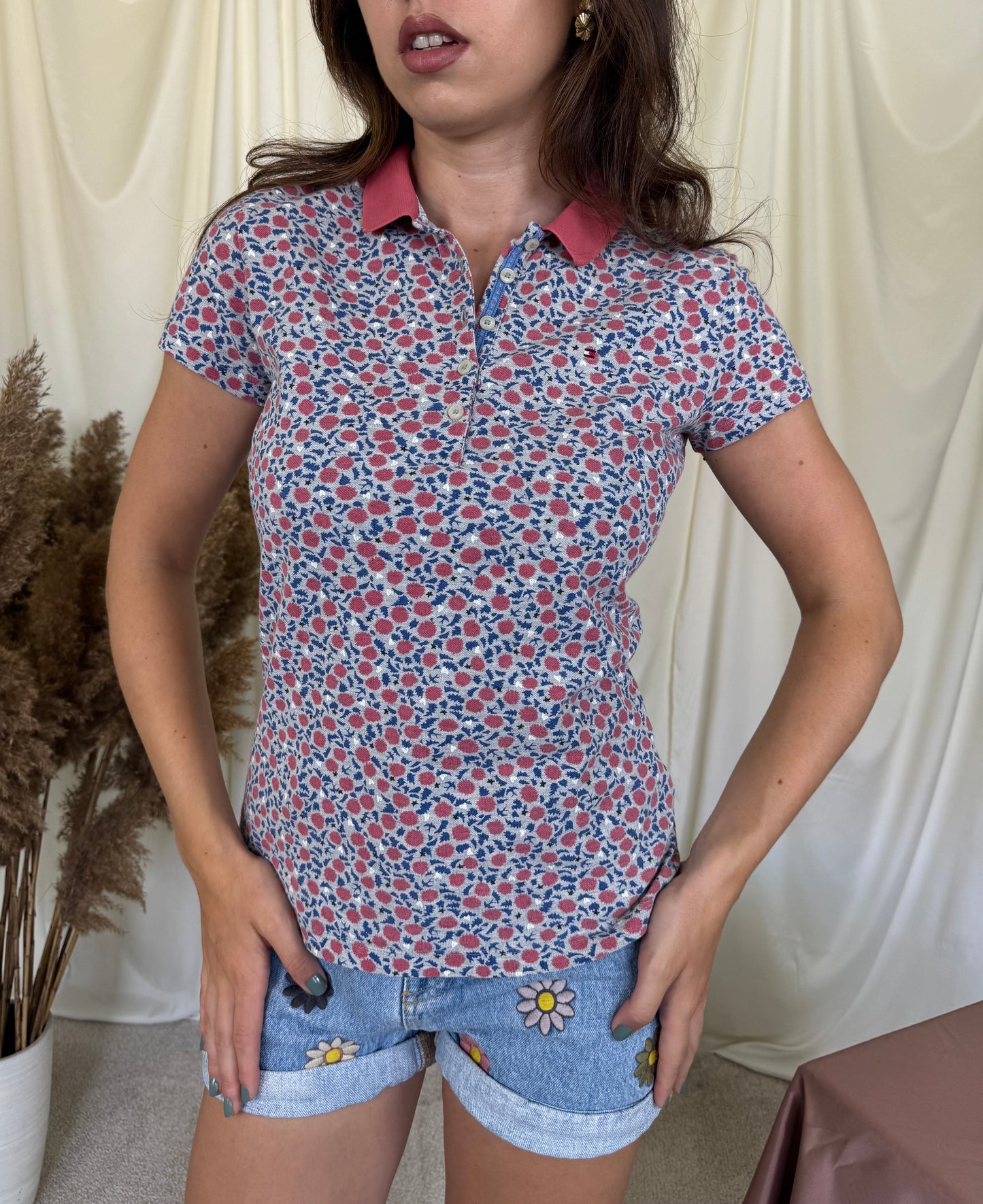 Tricou Tommy Hilfiger din bumbac cu print roz
(Mărimea xs/s)