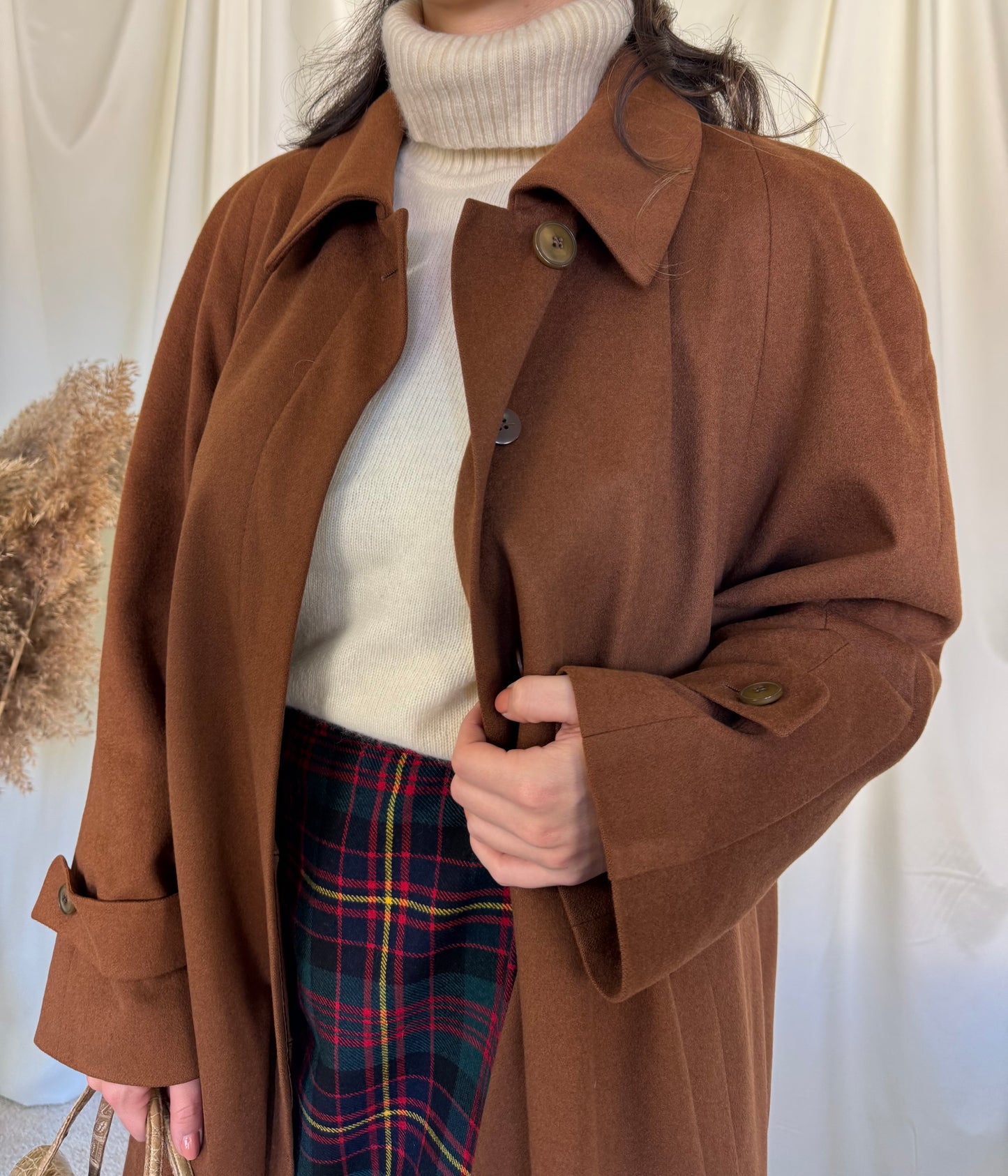 Palton vintage de lux din 100% cașmir( mărimea L)