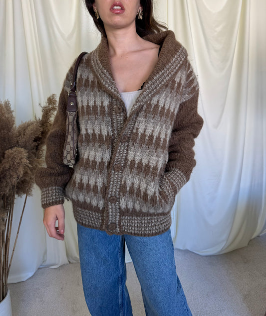 Jacheta vintage din lână handmade( mărime universală)