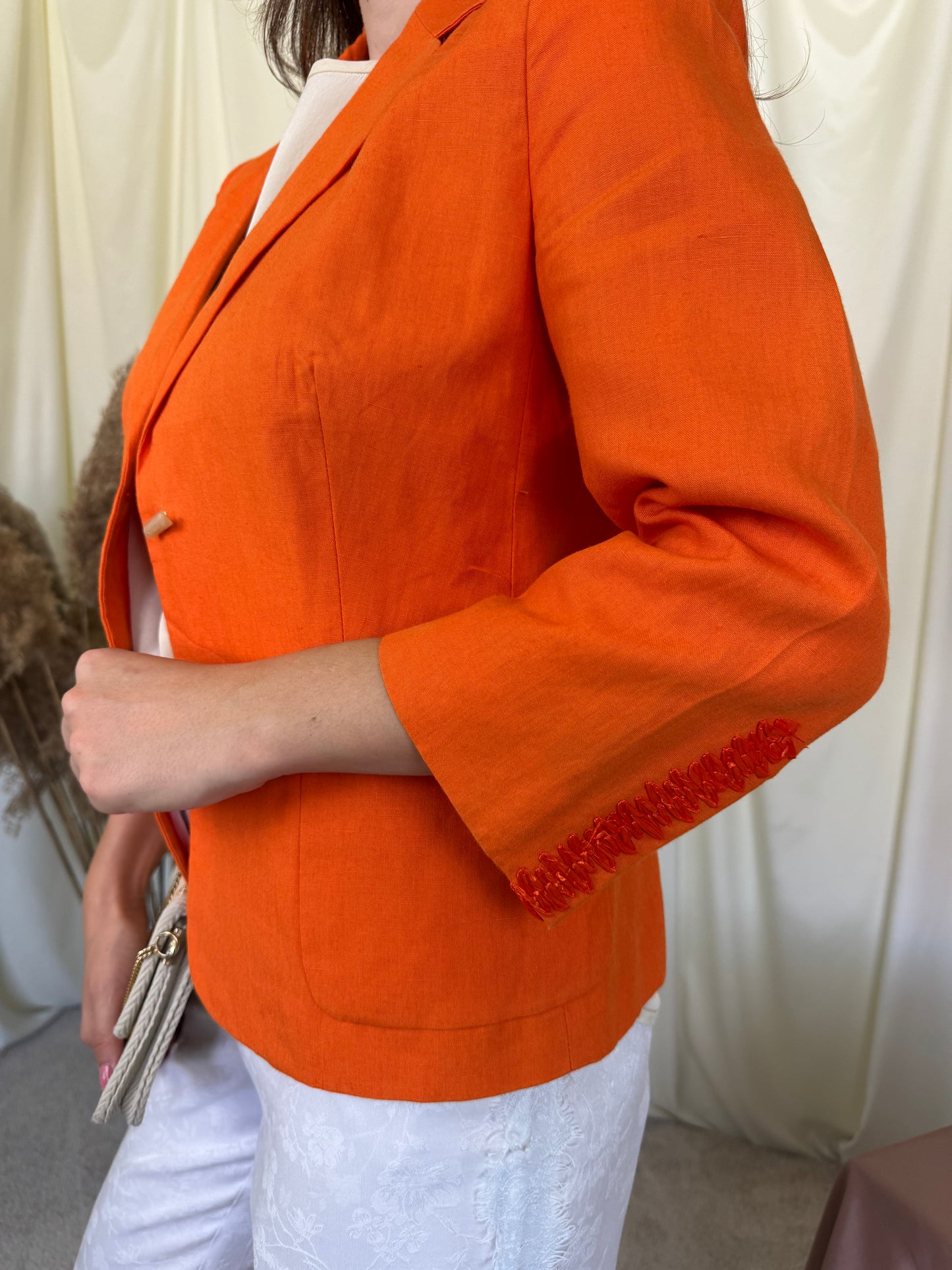 Sacou vintage Salvatore Ferragamo de vară din 100% in ( mărimea S/M)