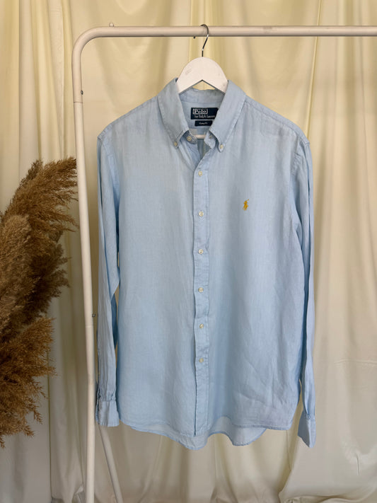 Cămașă Polo RALPH LAUREN baby blue din 100% in 
(Marimea L)