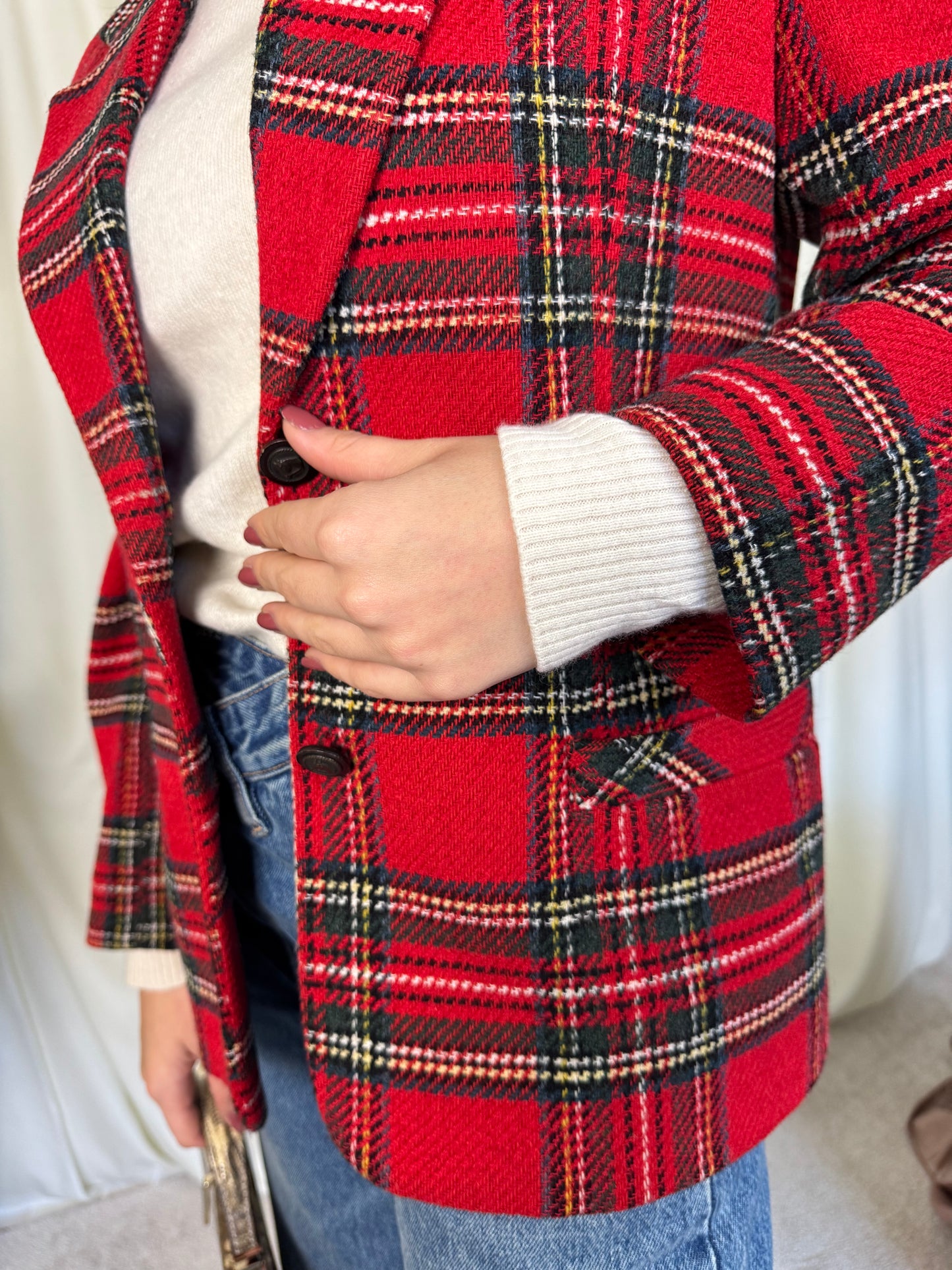 Sacou vintage superb din stofă 100%