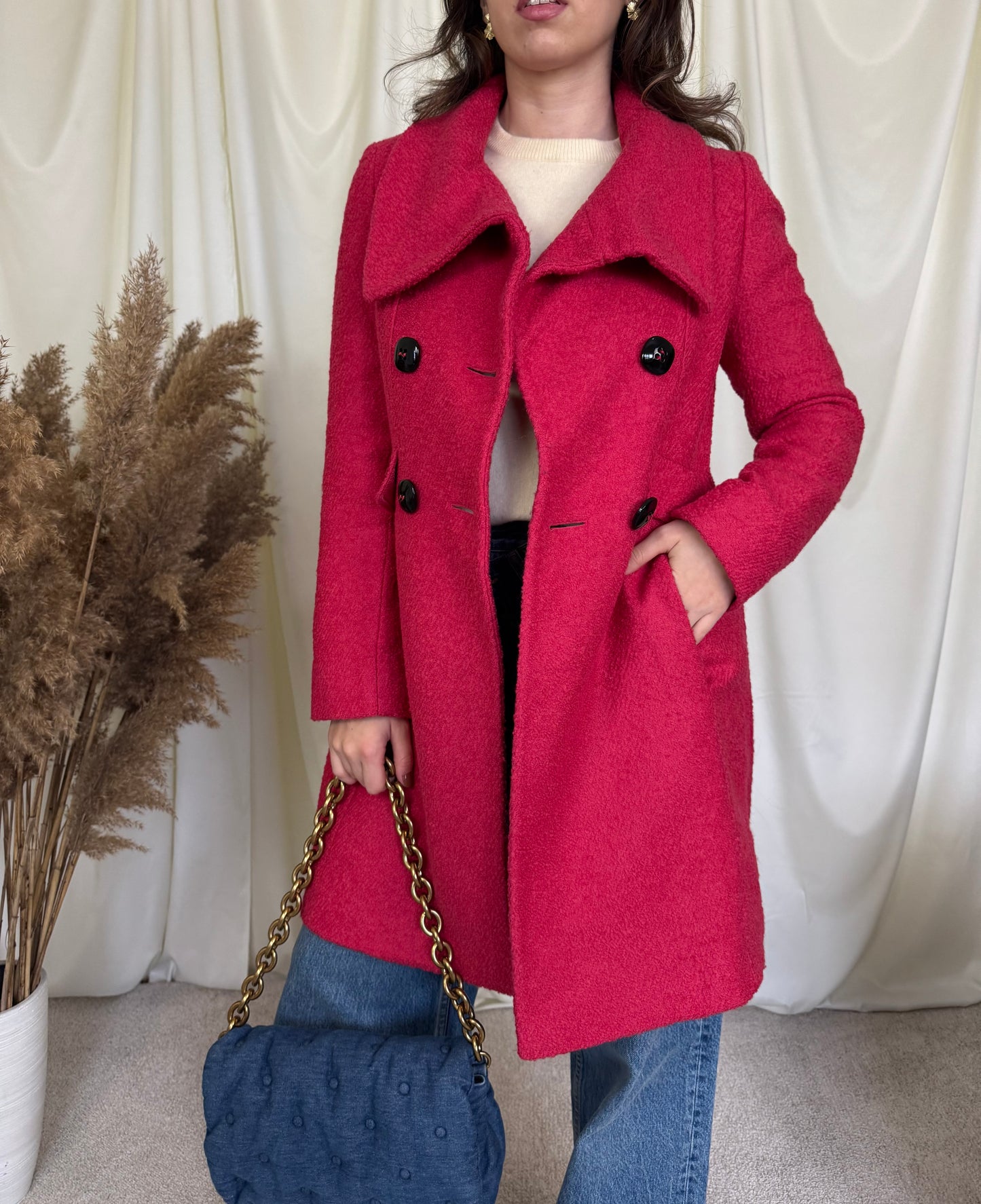 Palton CinziaRocca din stofă superbă din 85% lână marimea S