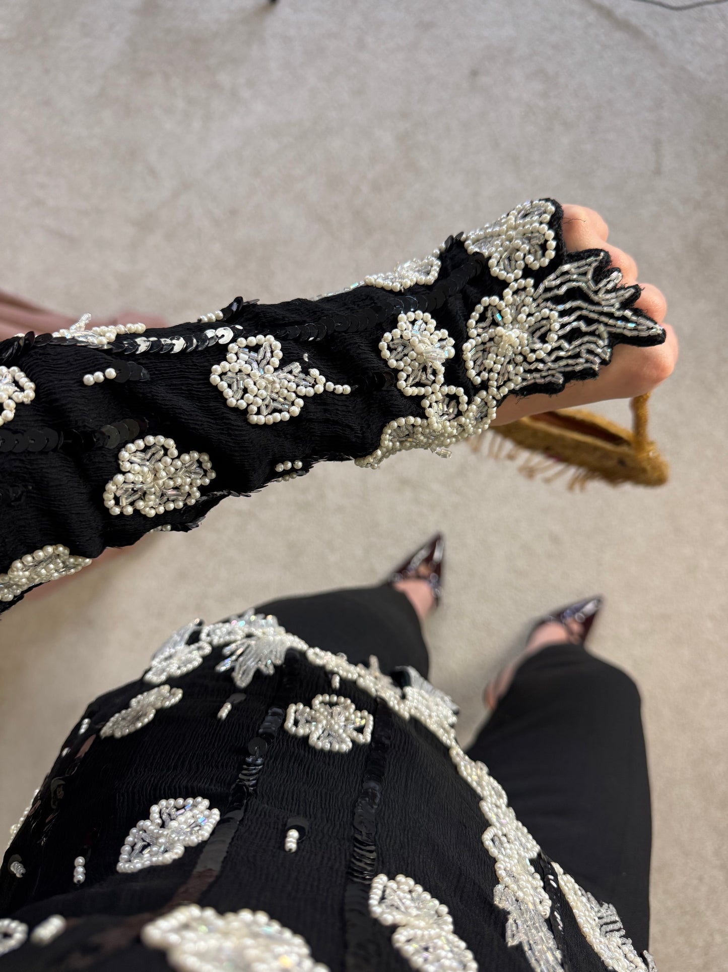 Piesa vintage din mătase ( S)