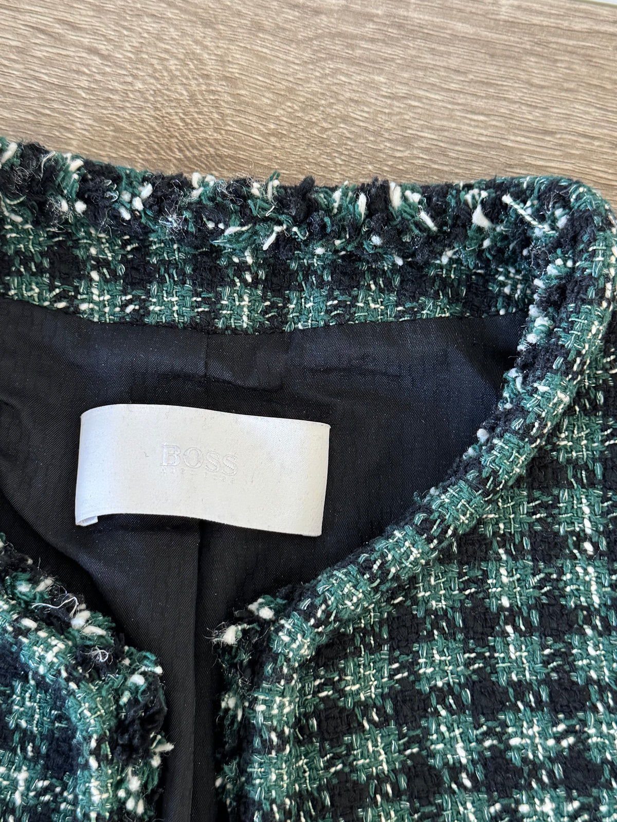 Jacheta tip tweed HUGO BOSS, închidere cu moș și babă ( mărimea S)