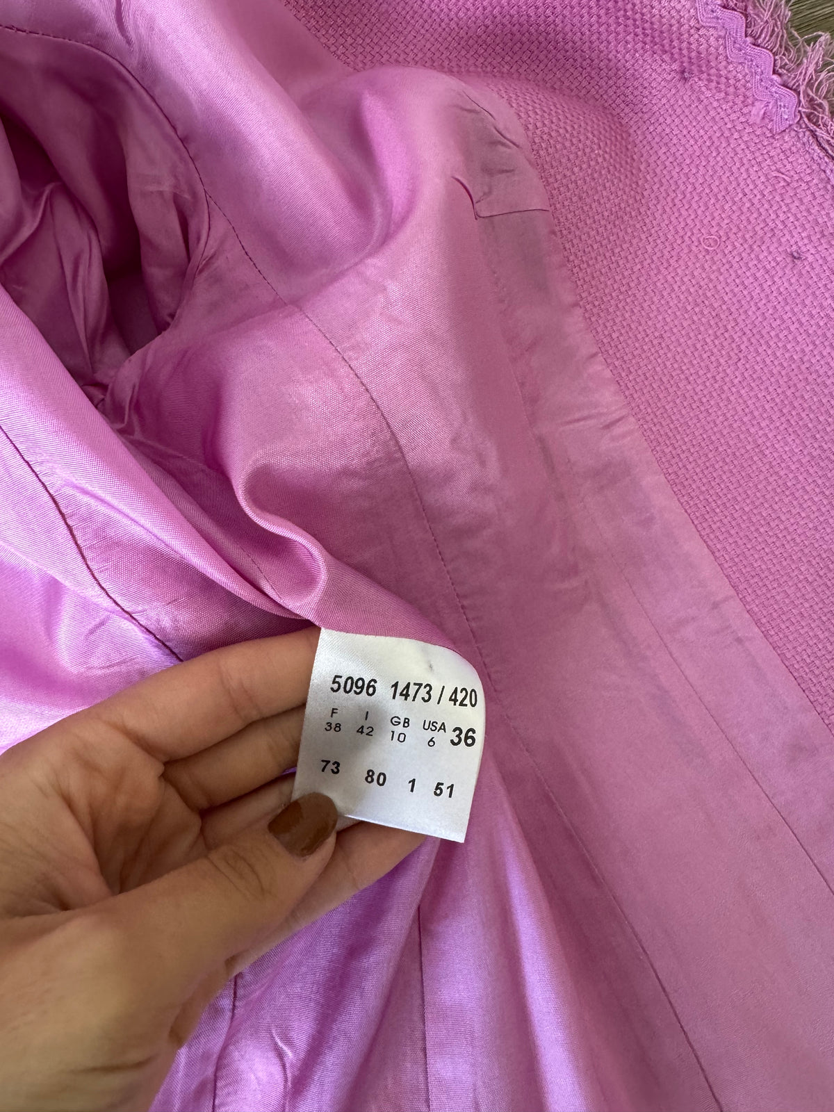 Sacou superb baby pink BETTY BARCLAY din in, bumbac și mătase naturala ( mărimea S/M)