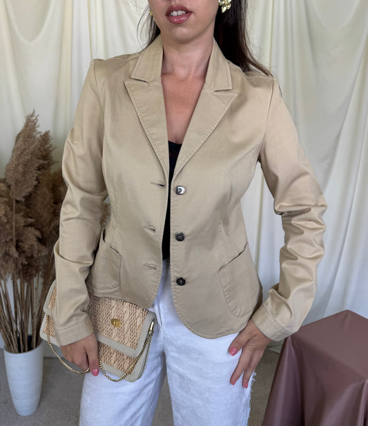 Sacou-jachetă Tommy Hilfiger din bumbac cu talie marcata ( mărimea S/M)