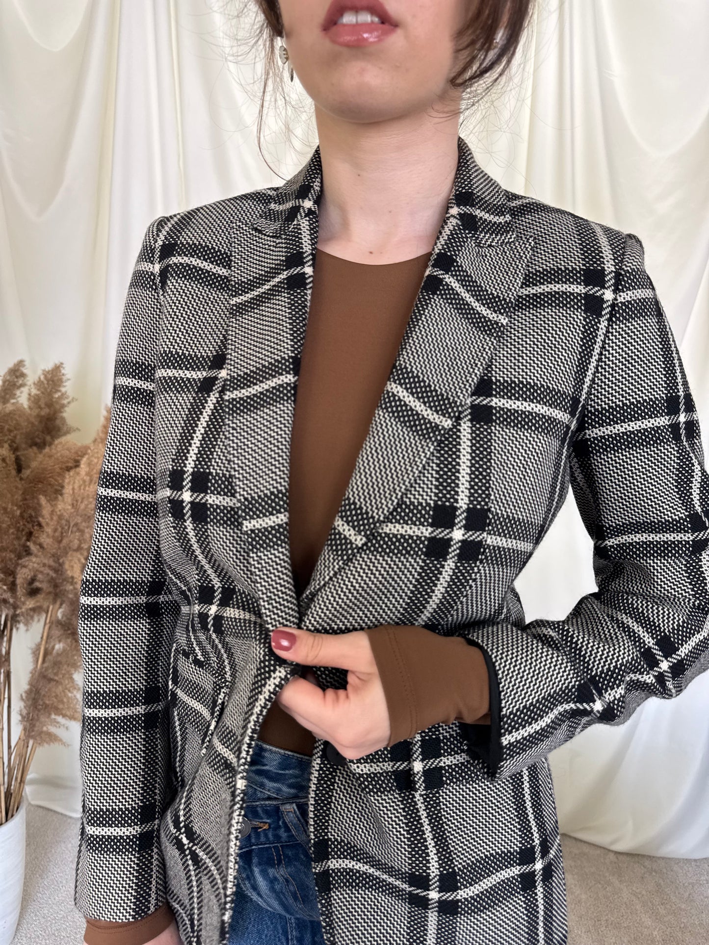 Sacou vintage de calitate, made in Italy, model cambrat 
(Mărimea S)