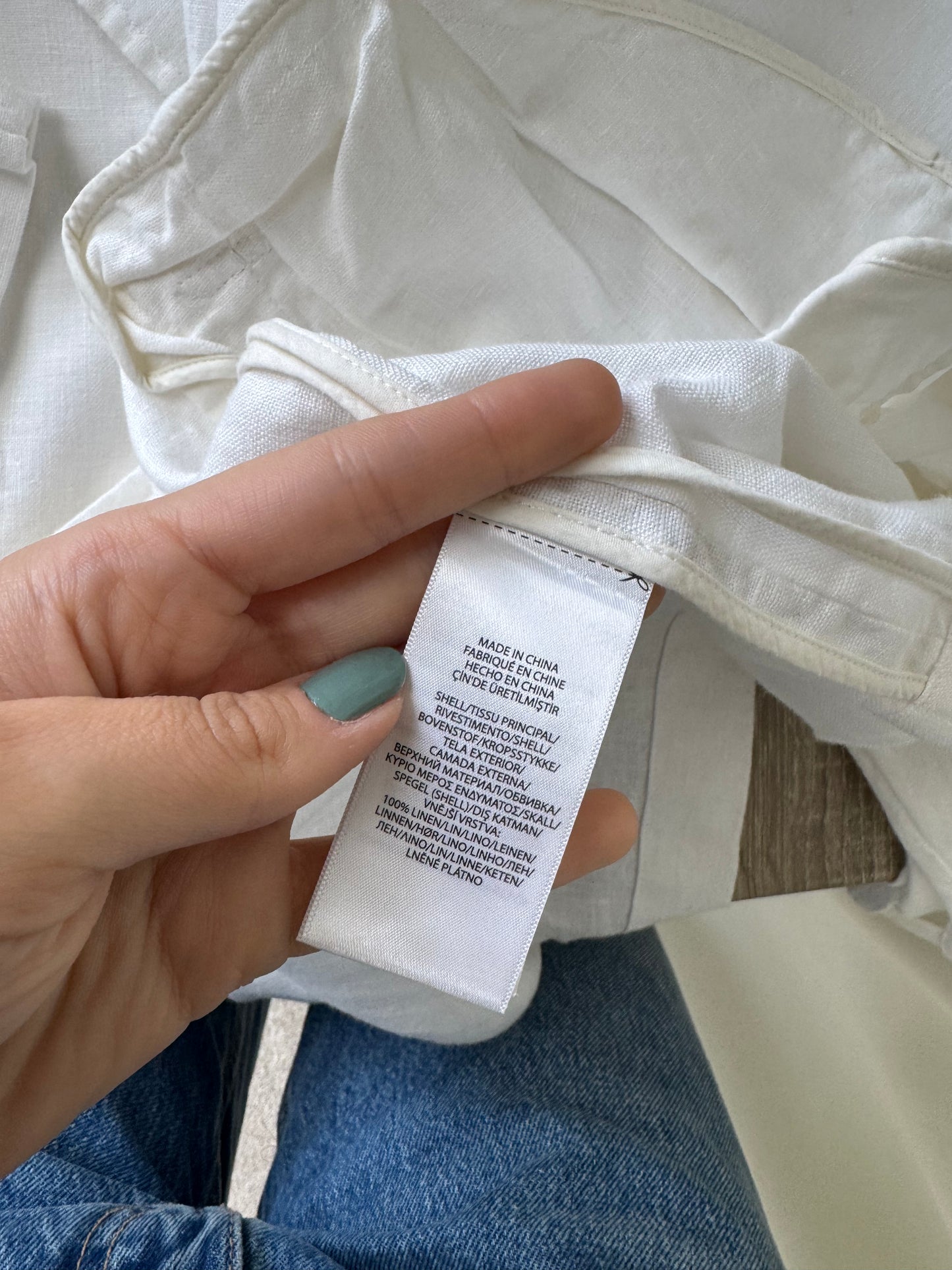 Jachetă RALPH LAUREN din 100% in cu cordon pentru ajustare taliei 
(Mărimea M/L)