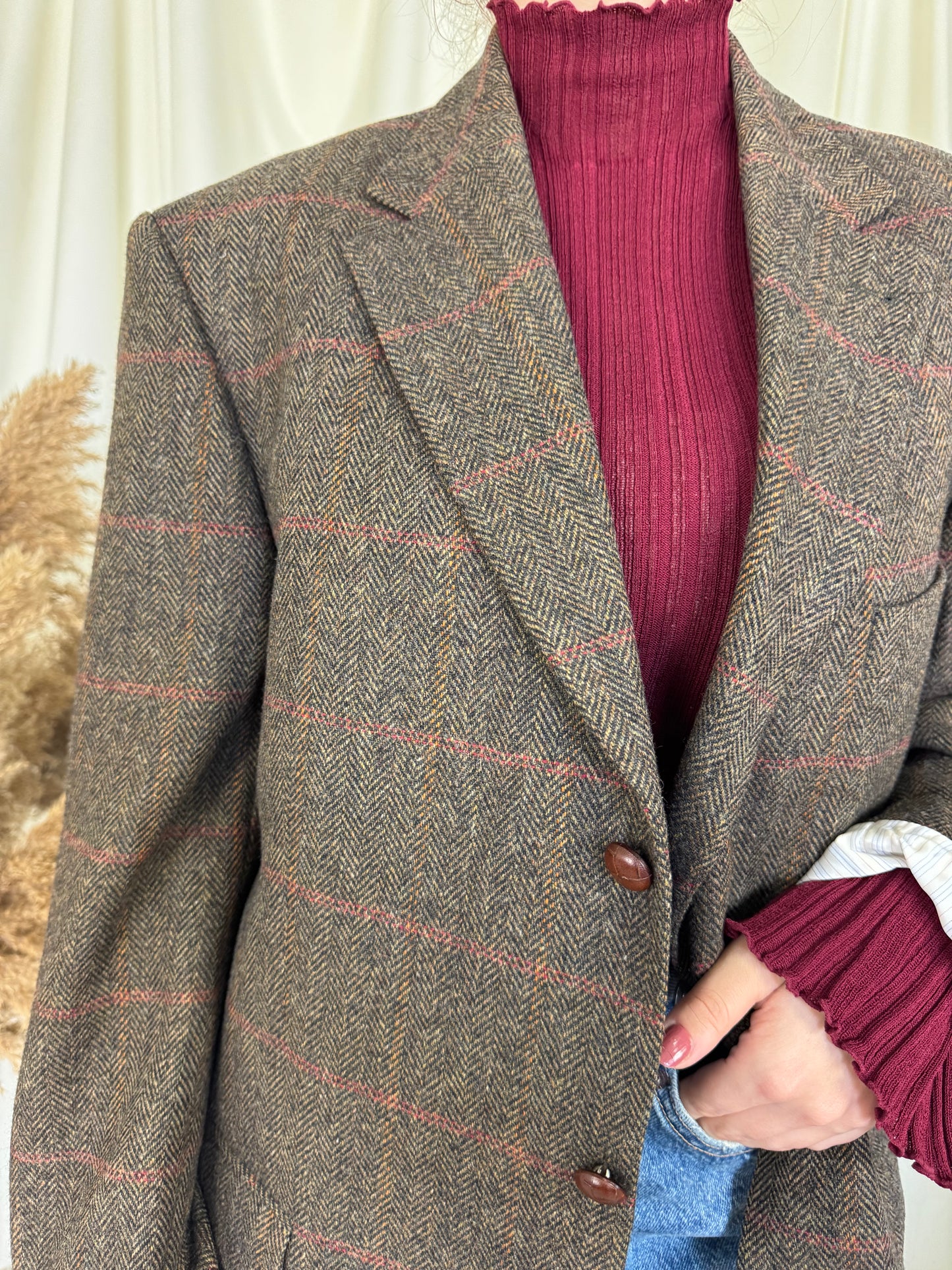 Sacou premium BURBERRY 100% lână mărimea XL