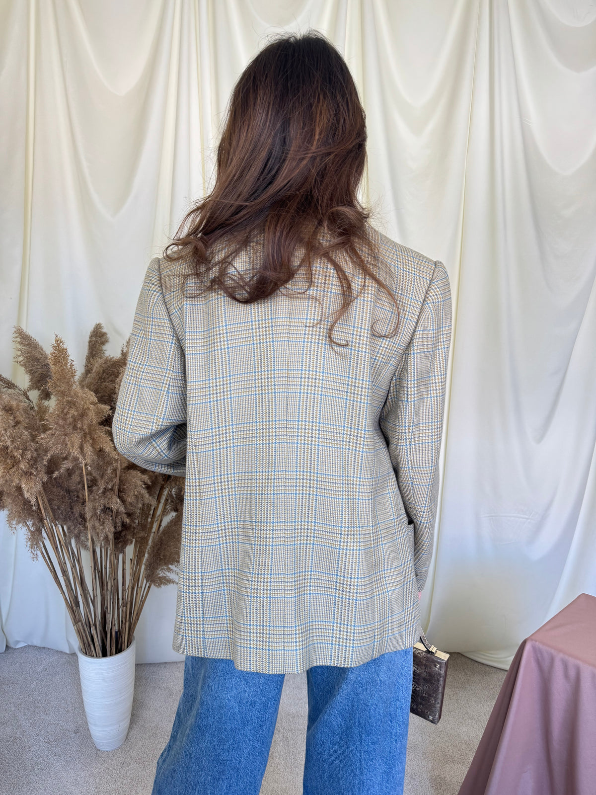 Sacou vintage tip jachetă din stofă calitativă din 100% lână ( mărimea L/XL)