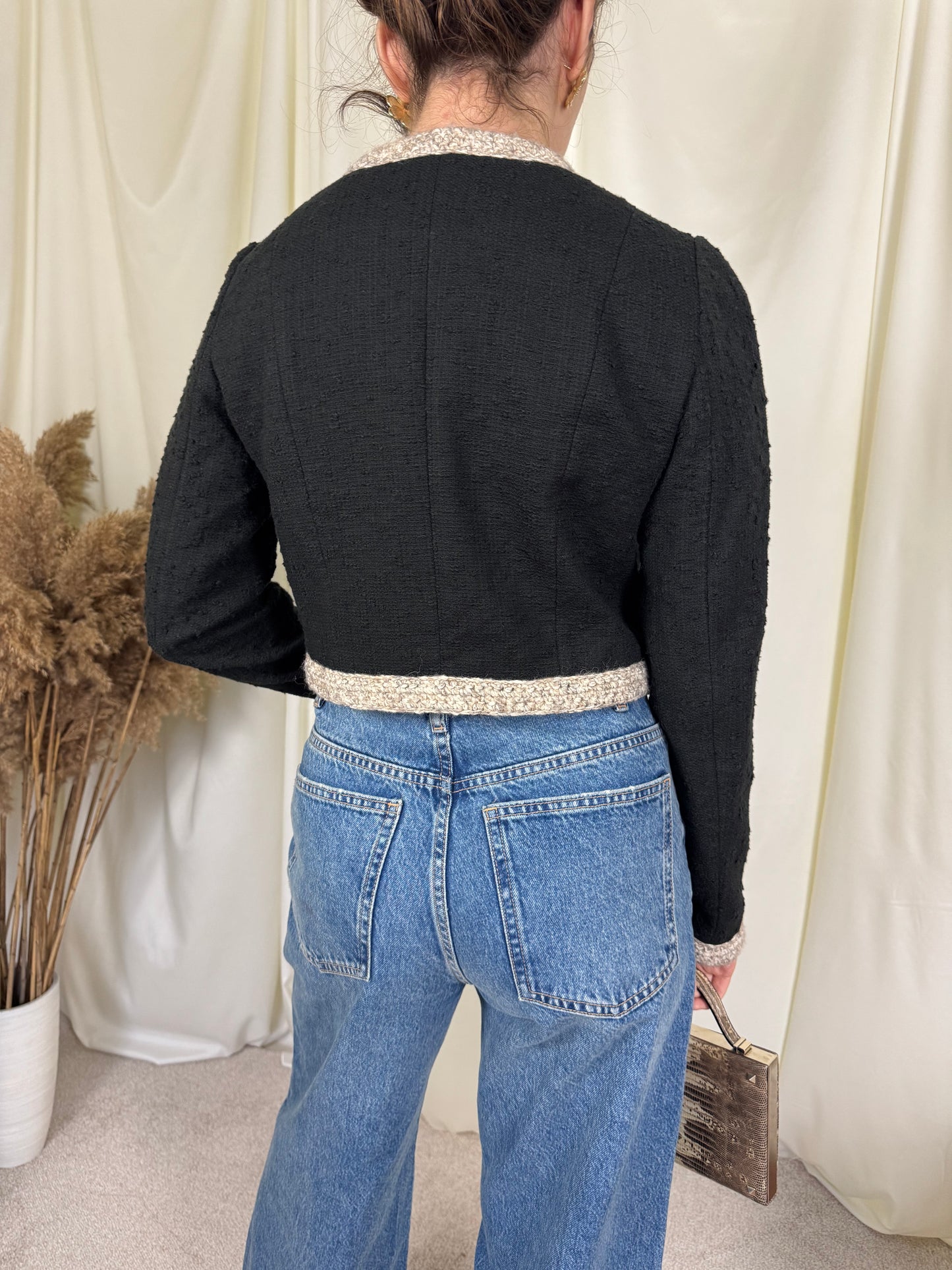 Jacheta de brand tip tweed ( mărimea s)