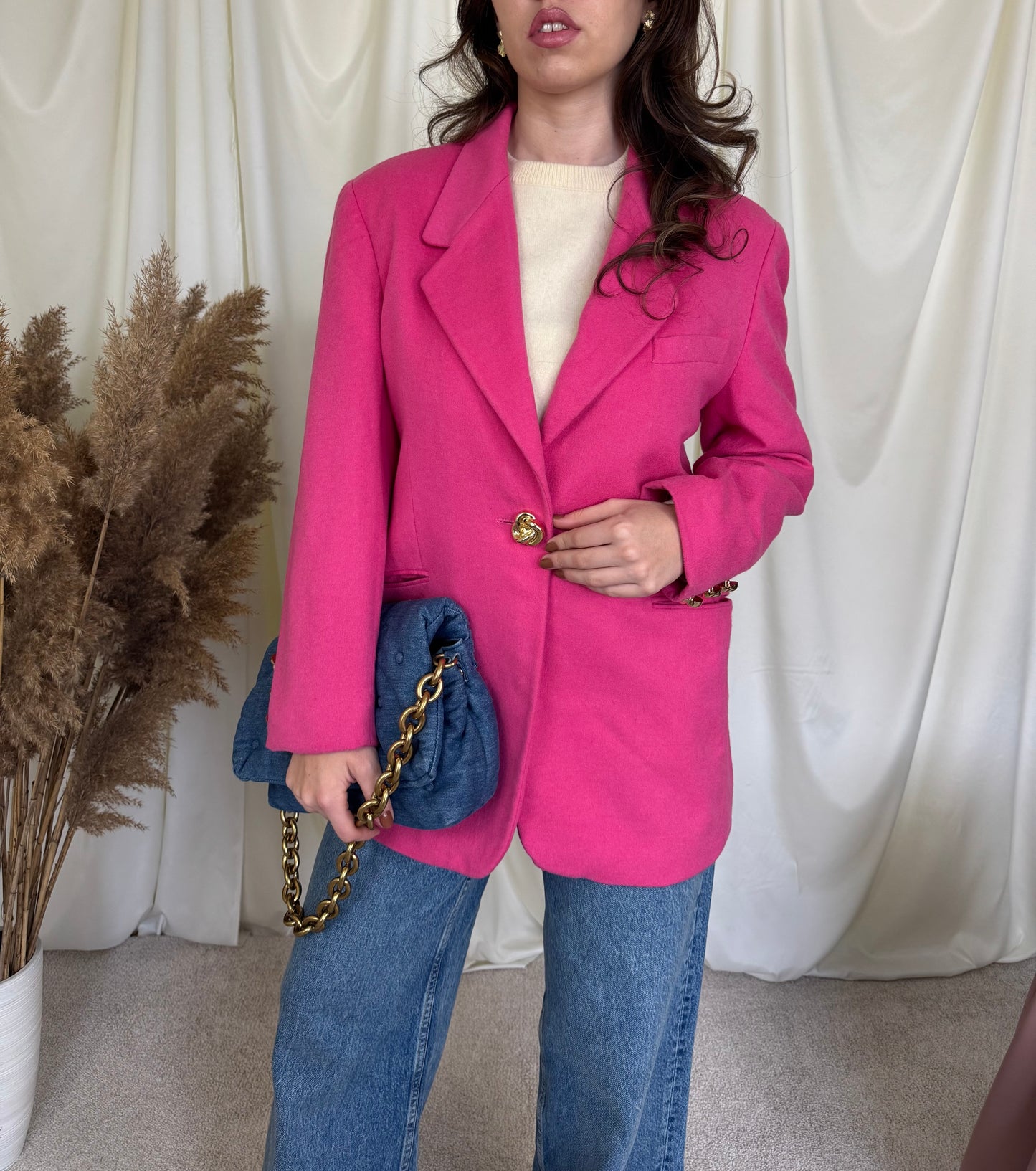 Sacou din lână și cașmir, nasturi tip bijuterie, mărimea 40( M/L)