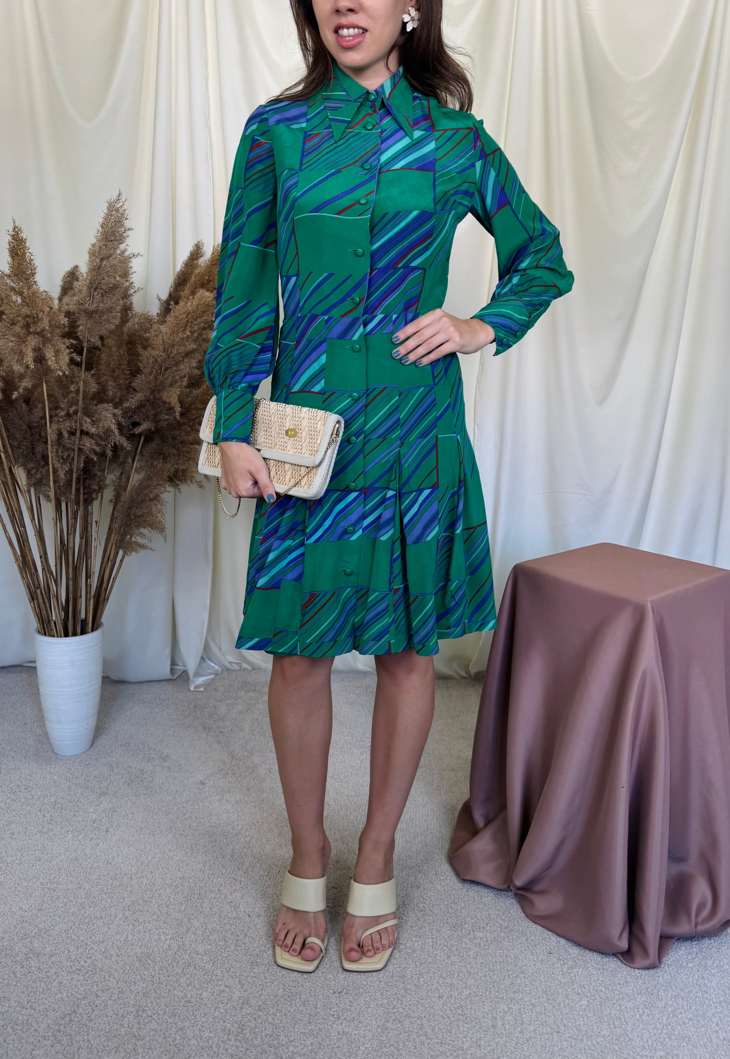Rochie premium Louis Feraud din 100% mătase naturală ( mărimea S)
