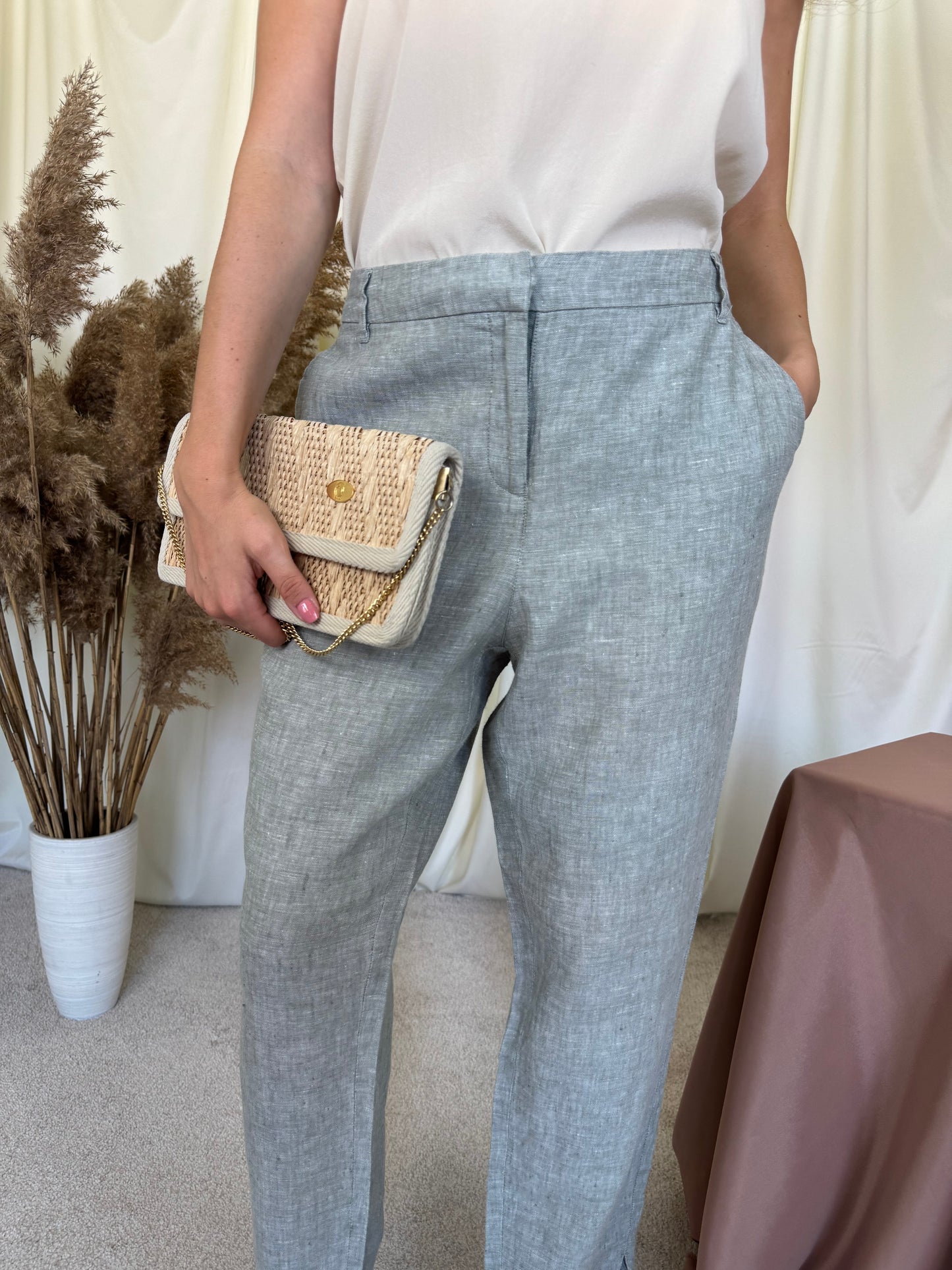 Pantalon Christian Berg din 100% in calitativ cu talie medie ( mărimea L) -94 cm
