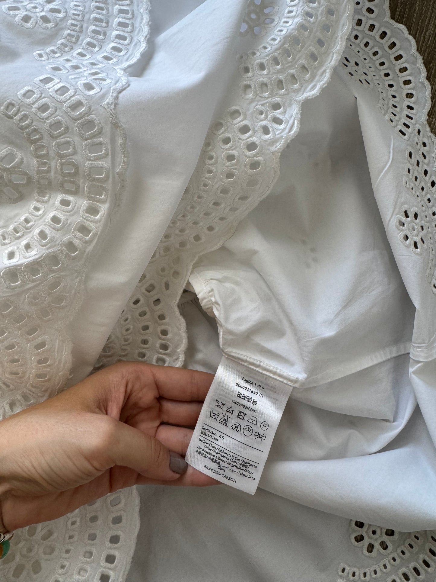 Rochie luxury VALENTINO din 100% bumbac ( mărimea S/M)