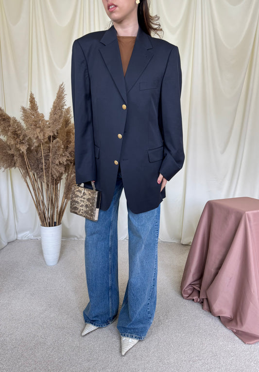 Sacou BURBERRY cu nasturi metalici inscripționați in fit oversized 
(Mărimea L/XL)