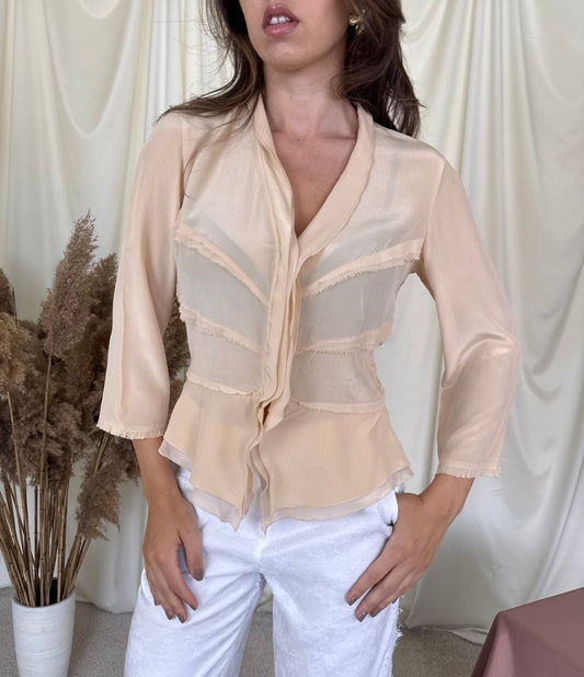 Cămașă Max Mara din mătase pură, extrem de finuță și elegantă ( mărimea S)