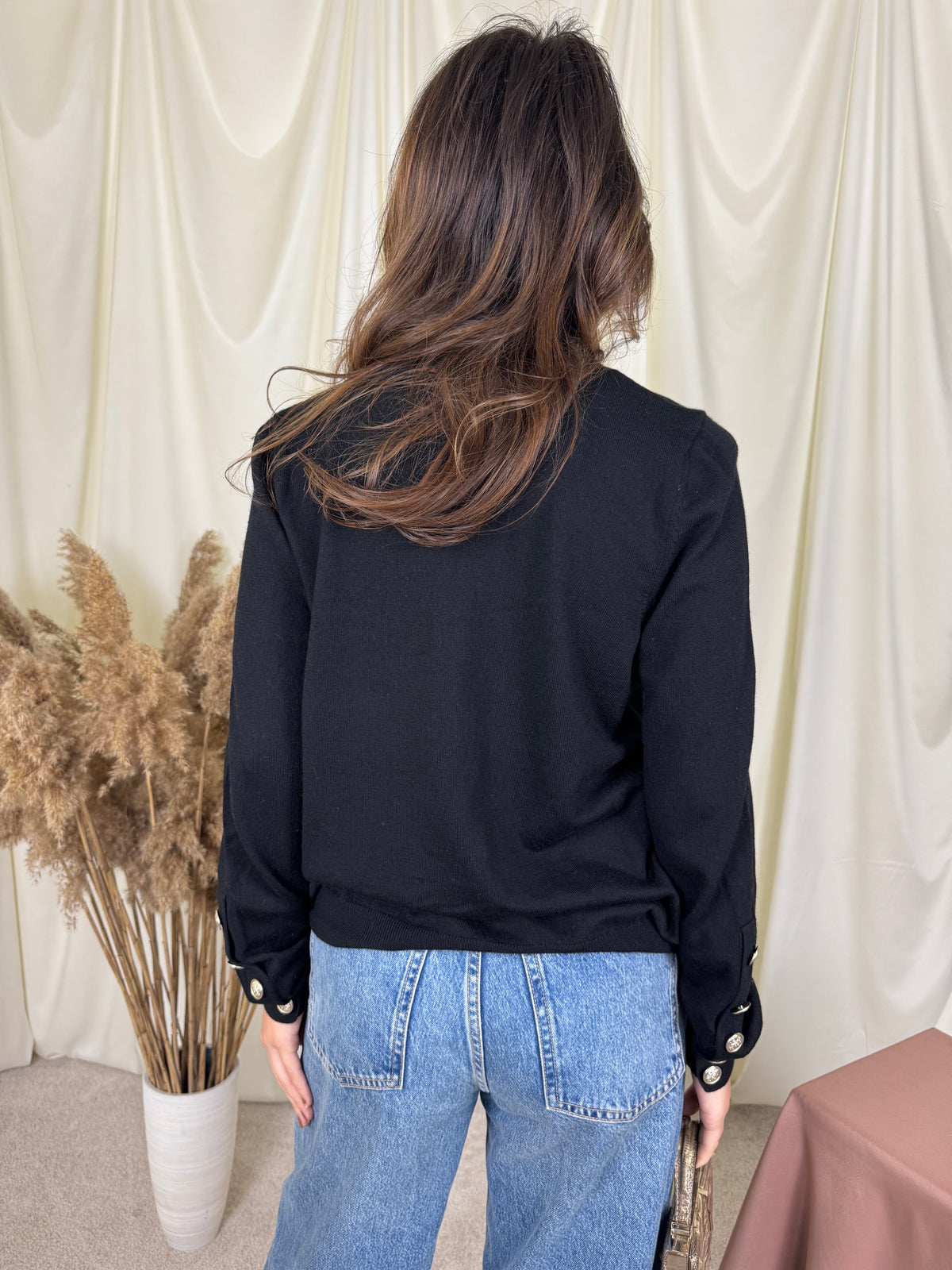 Pulover Sezane din 100% lână MERINO cu nasturi ( mărimea L/XL)